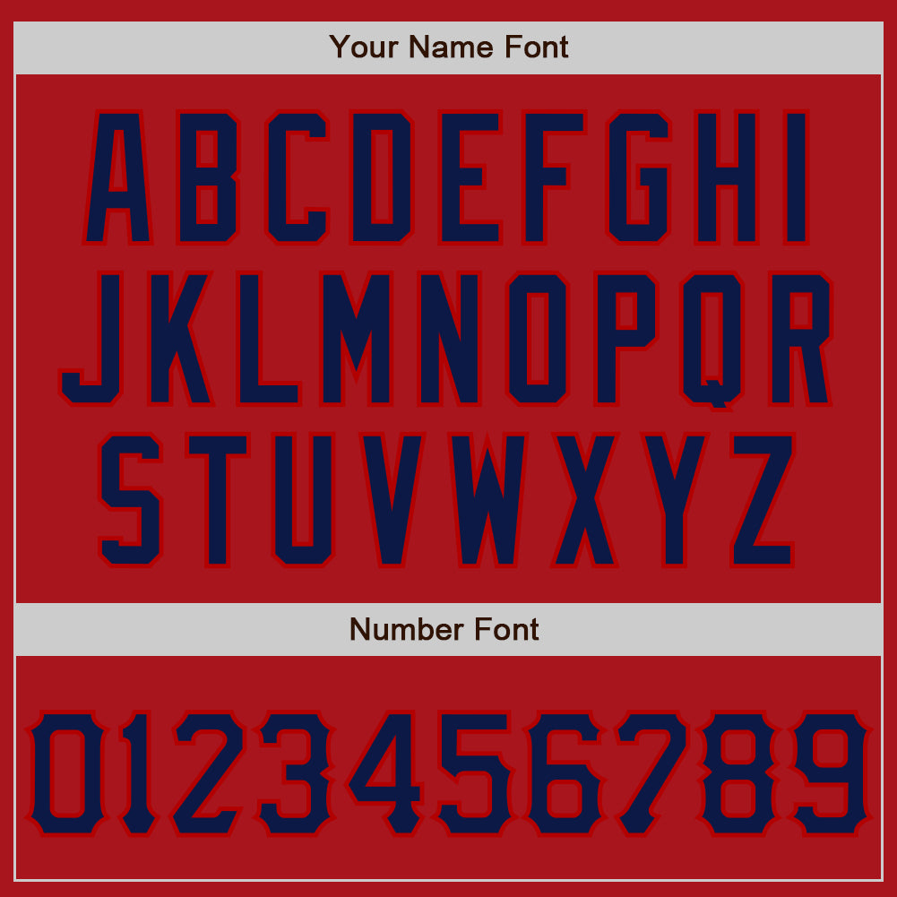 Custom Graffiti Pattern Navy-Red 3D Scratch Authentic Baseball Jersey view 5