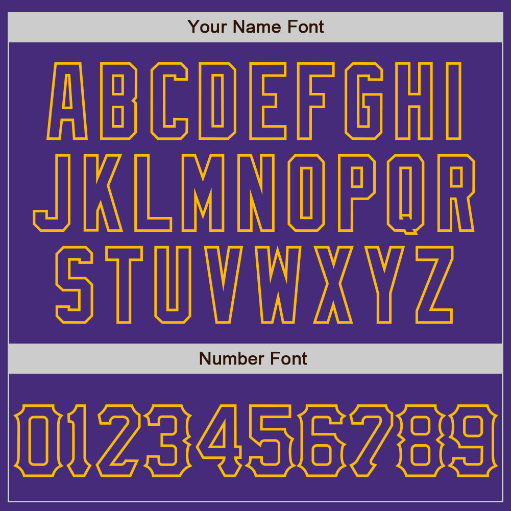 Custom Graffiti Pattern Purple-Gold 3D Scratch Authentic Baseball Jersey view 5