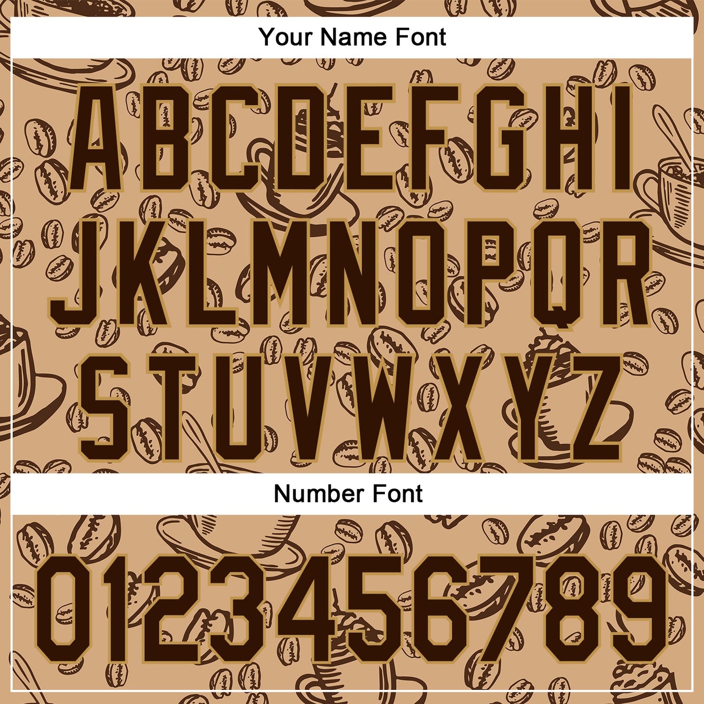 Custom Brown Old Gold 3D Pattern Design International Coffee Day Authentic Baseball Jersey view 5