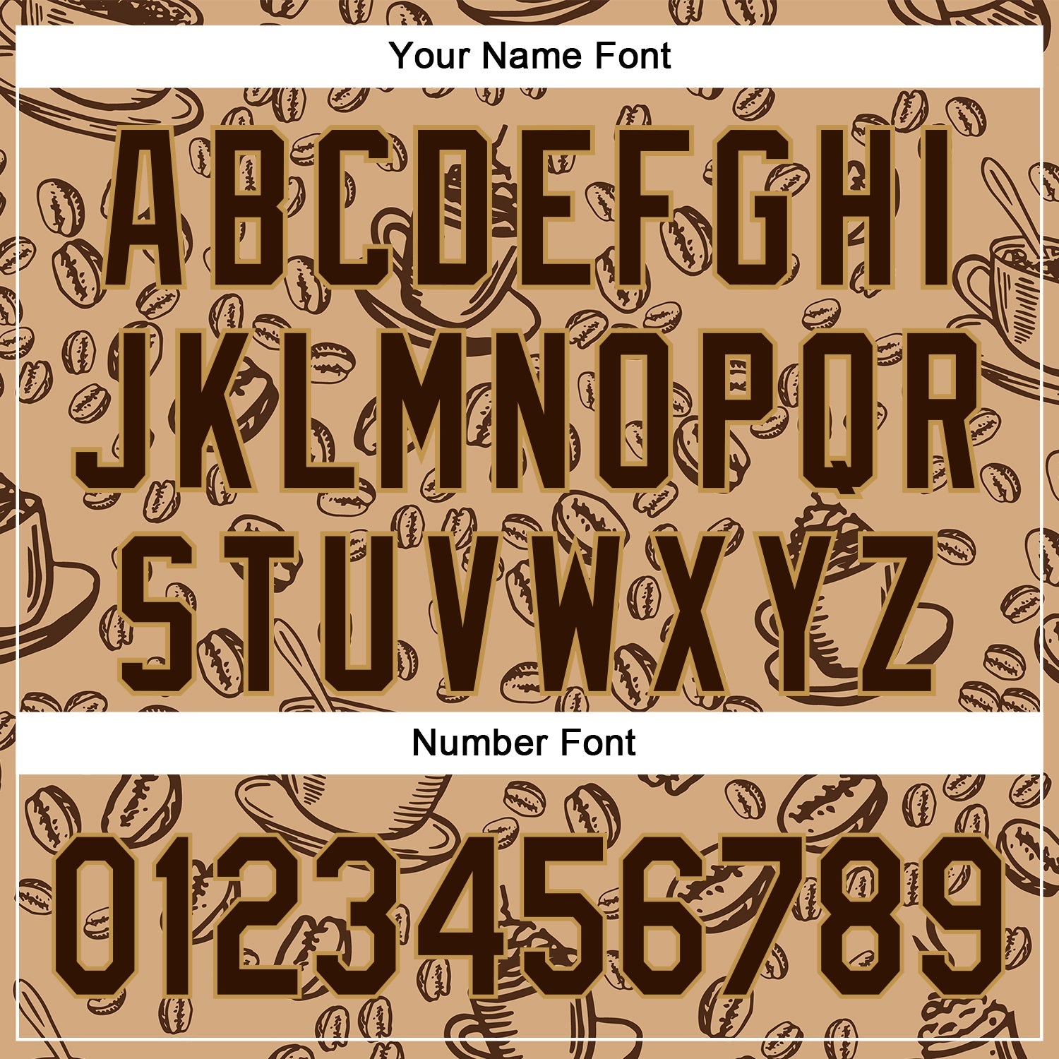 Custom Brown Old Gold 3D Pattern Design International Coffee Day Authentic Baseball Jersey view 5