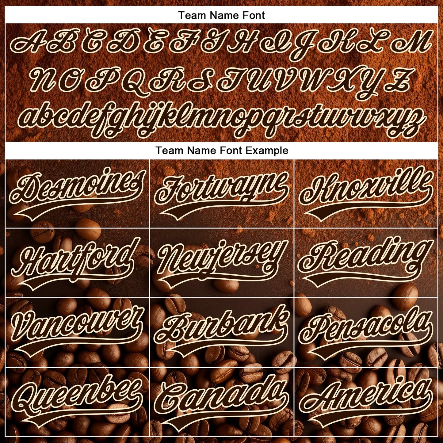 Custom Brown Cream 3D Pattern Design International Coffee Day Authentic Baseball Jersey view 4