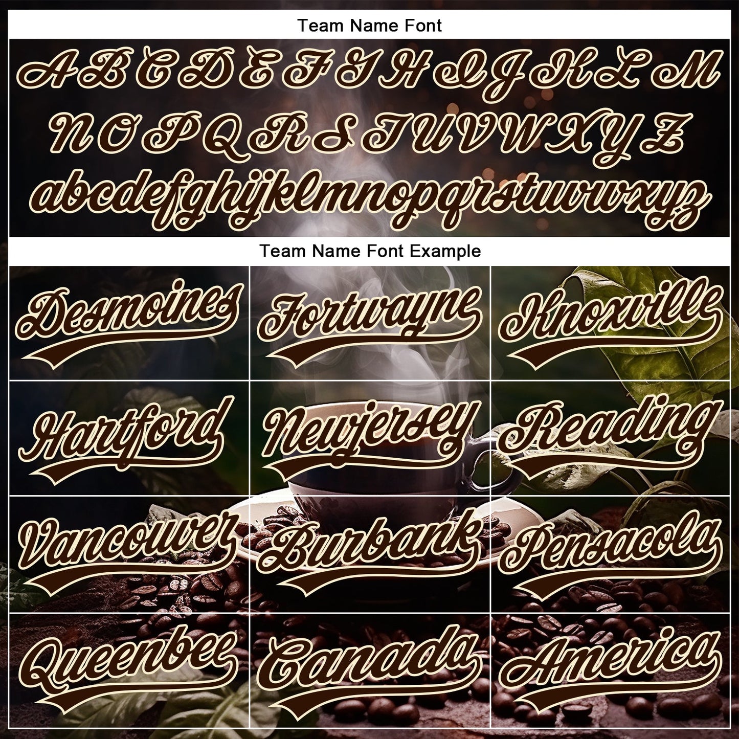 Custom Black Brown Cream 3D Pattern Design International Coffee Day Authentic Baseball Jersey view 4
