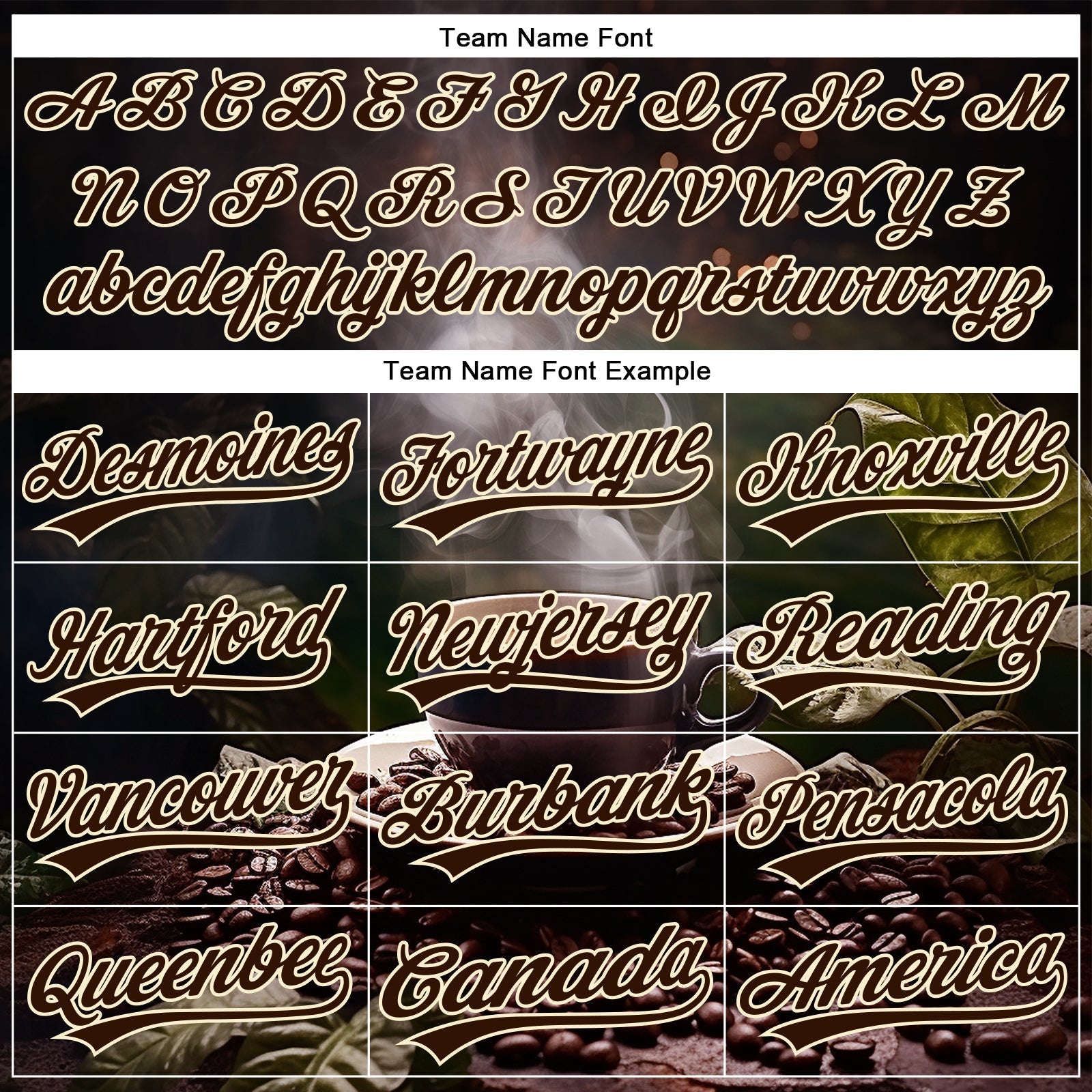 Custom Black Brown Cream 3D Pattern Design International Coffee Day Authentic Baseball Jersey view 4