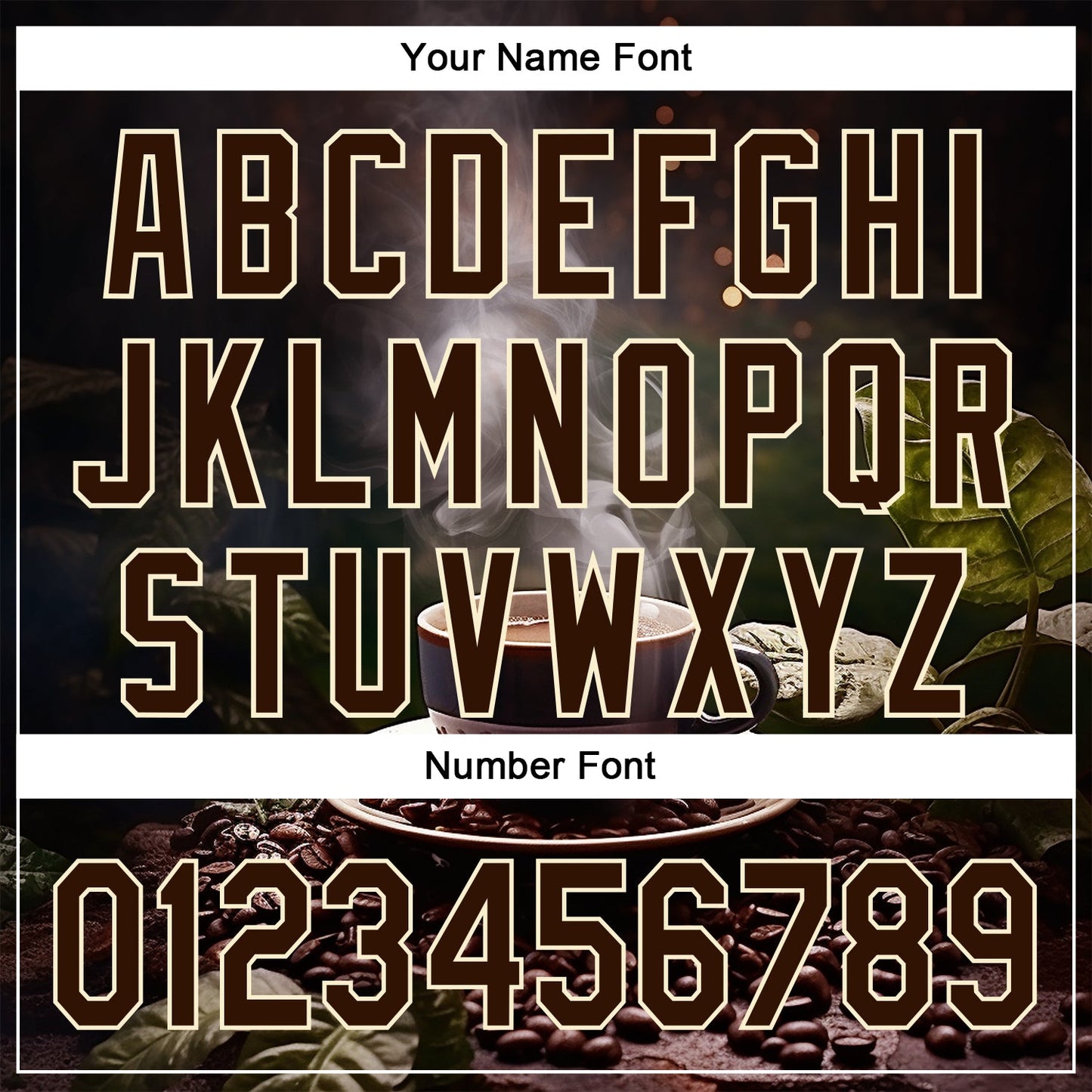 Custom Black Brown Cream 3D Pattern Design International Coffee Day Authentic Baseball Jersey view 5