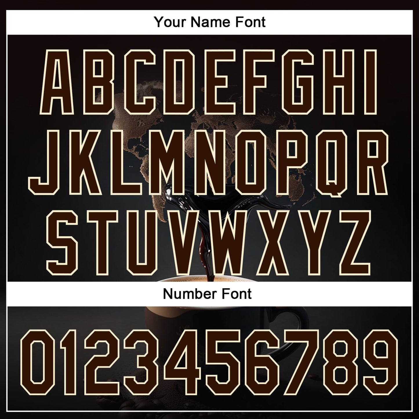 Custom Black Brown Cream 3D Pattern Design International Coffee Day Authentic Baseball Jersey view 5