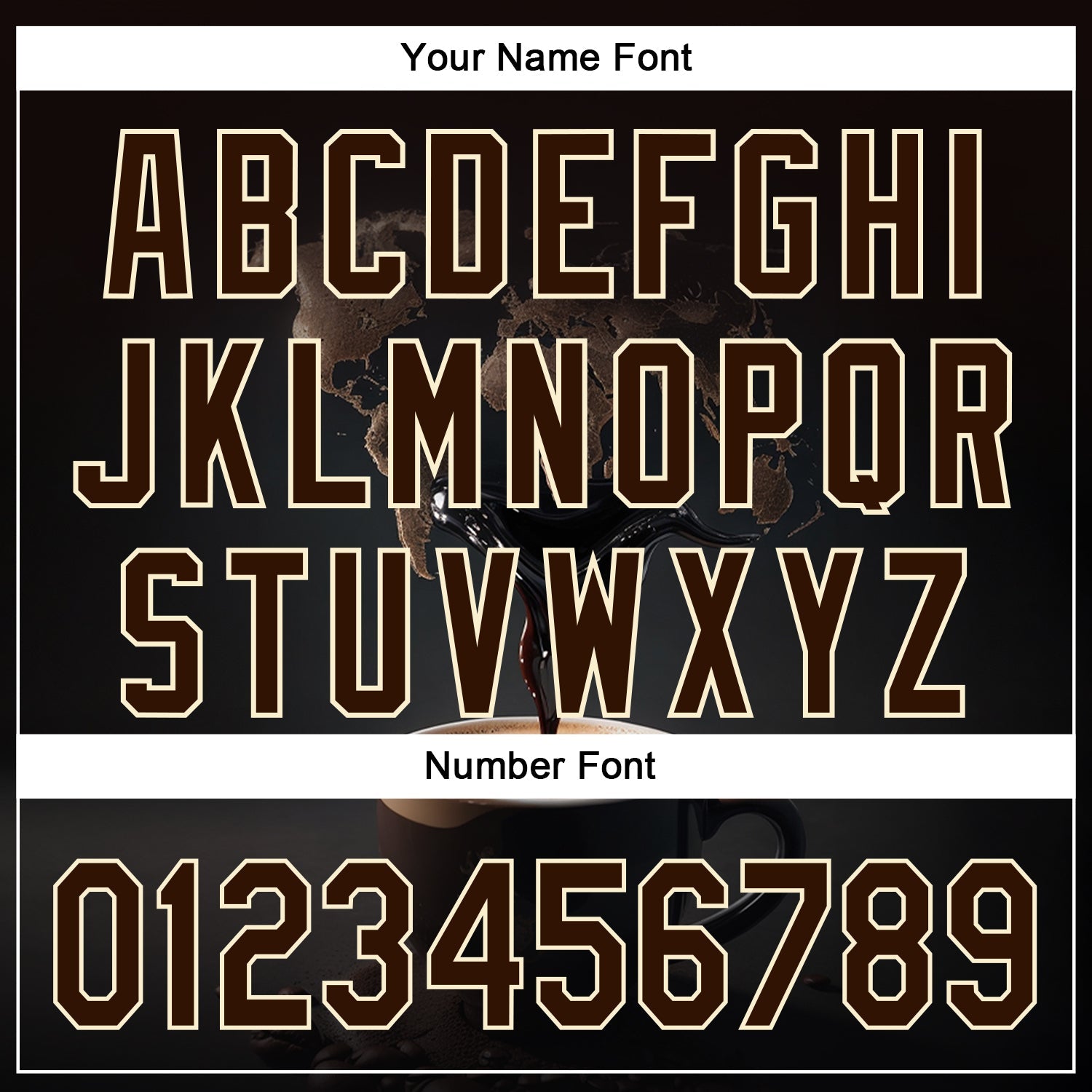 Custom Black Brown Cream 3D Pattern Design International Coffee Day Authentic Baseball Jersey view 5