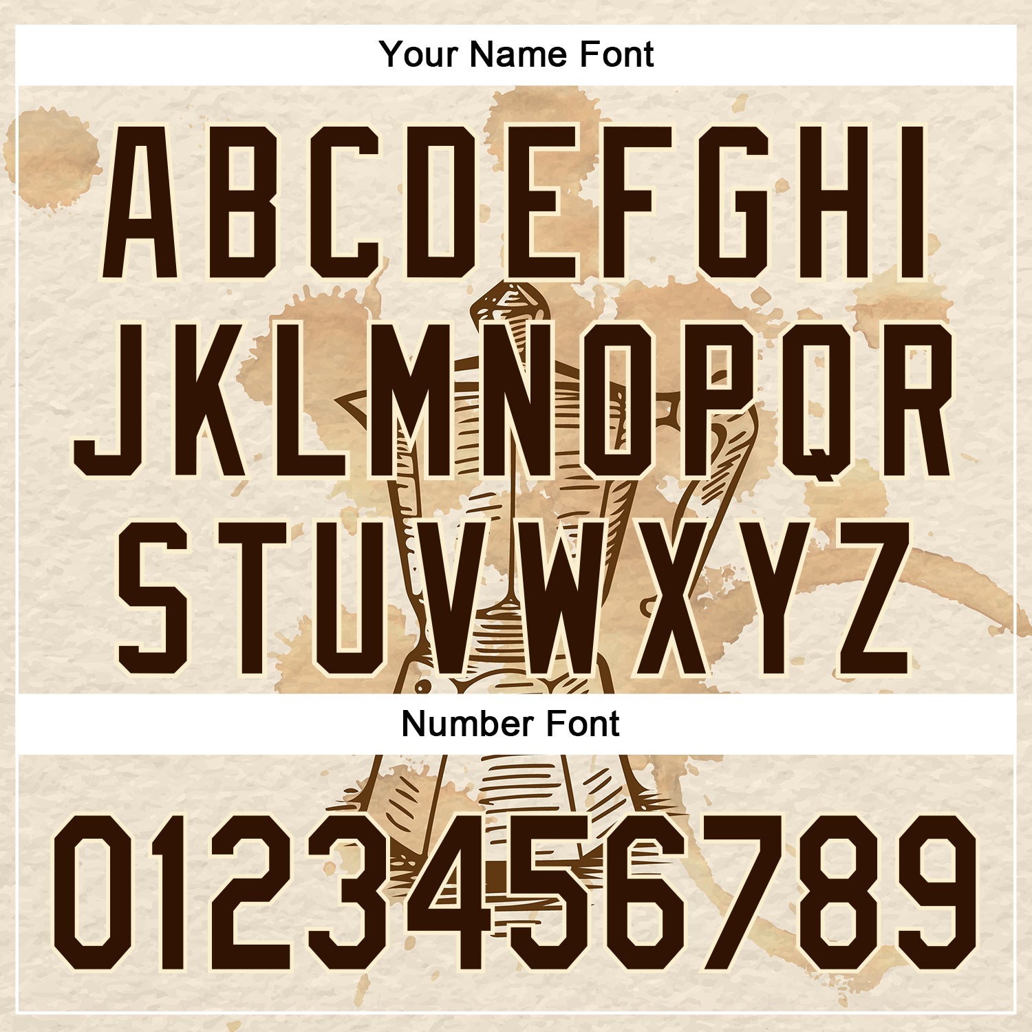 Custom Cream Brown 3D Pattern Design Vintage Coffee Maker Authentic Baseball Jersey view 5