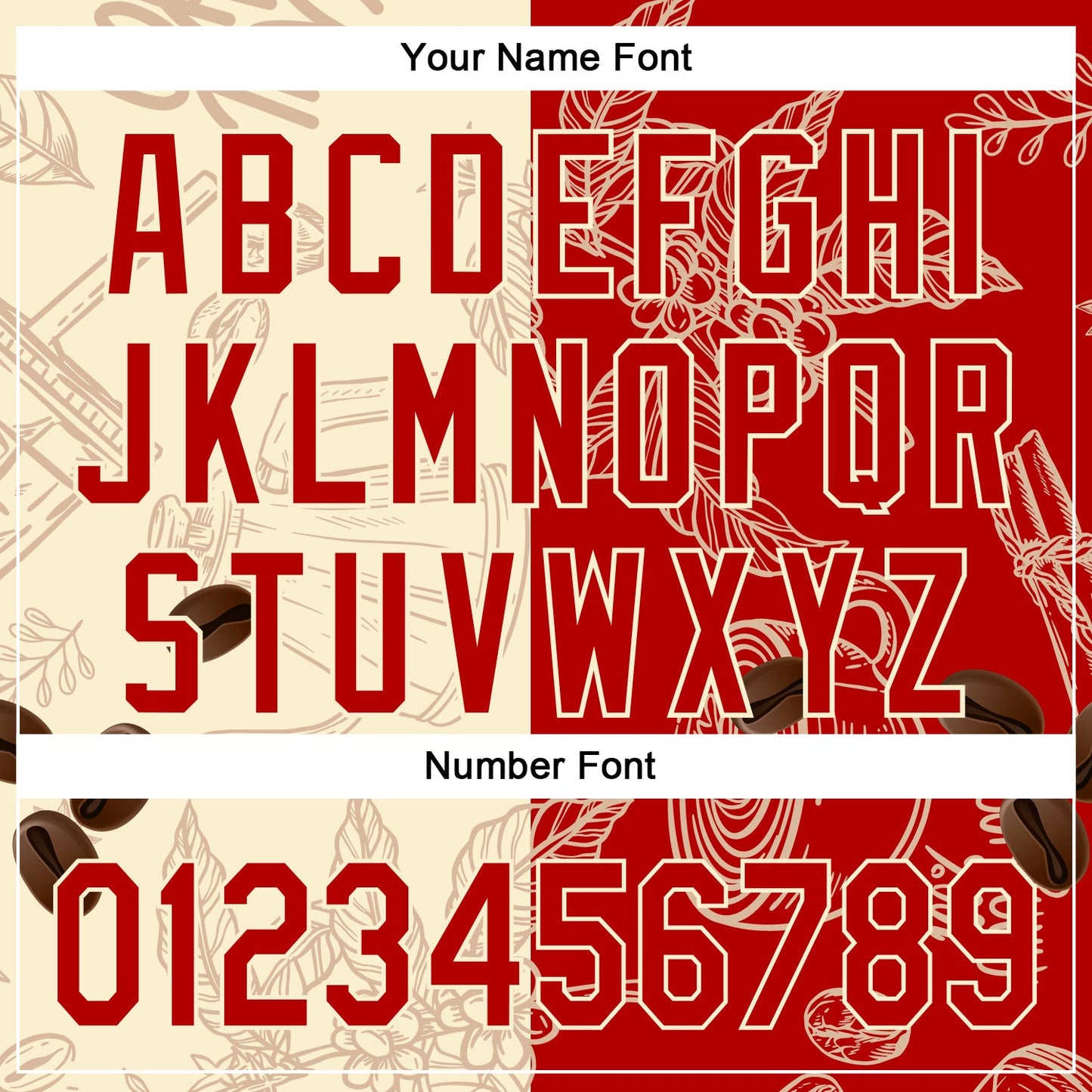 Custom Cream Red 3D Pattern Design International Coffee Day Authentic Baseball Jersey view 5