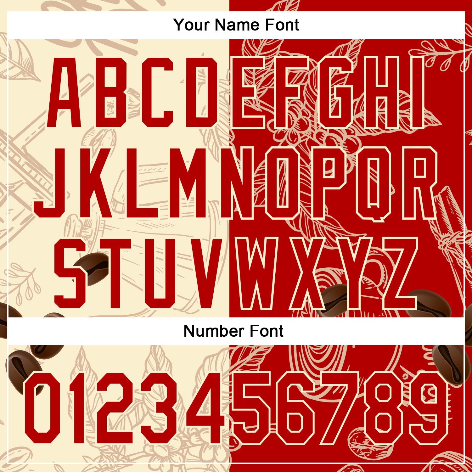 Custom Cream Red 3D Pattern Design International Coffee Day Authentic Baseball Jersey view 5