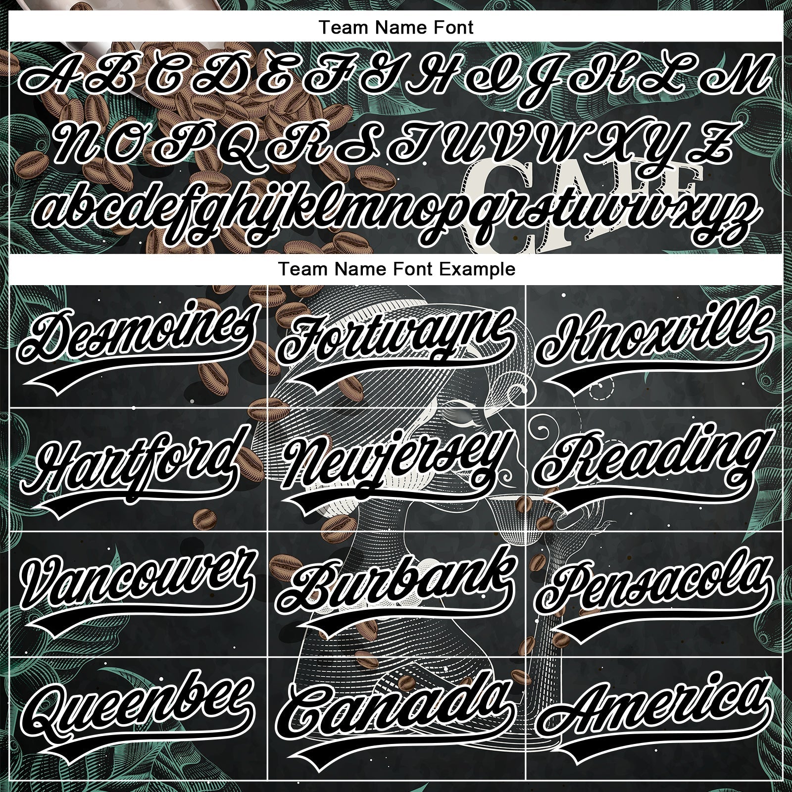 Custom Black White 3D Pattern Design International Coffee Day Authentic Baseball Jersey view 4