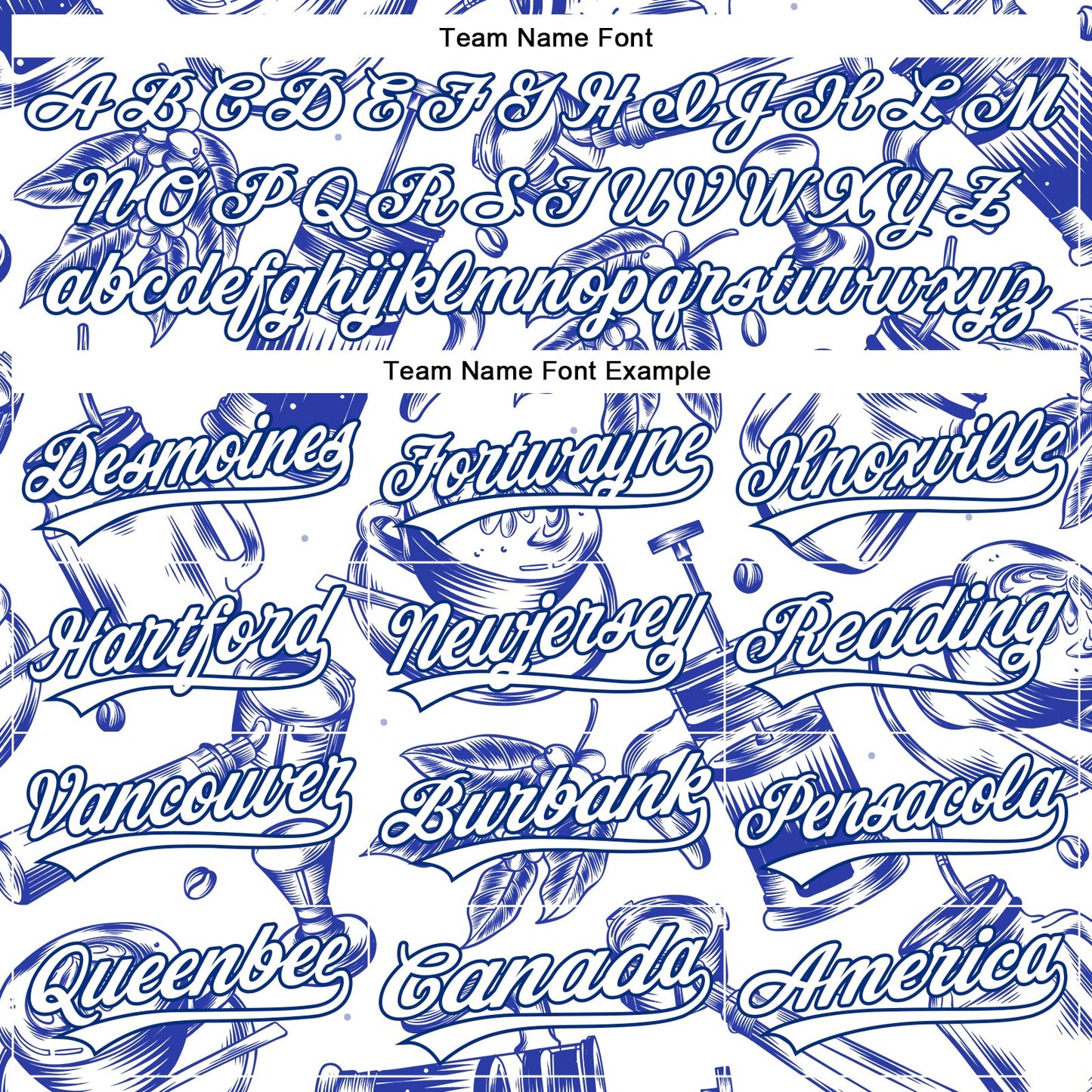 Custom White Royal 3D Pattern Design International Coffee Day Authentic Baseball Jersey view 4