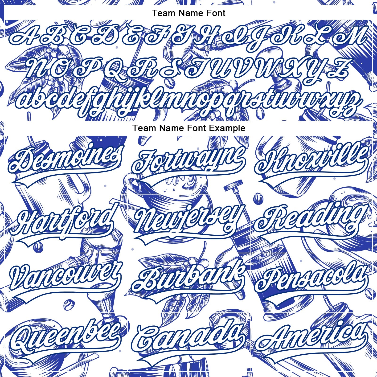 Custom White Royal 3D Pattern Design International Coffee Day Authentic Baseball Jersey view 4