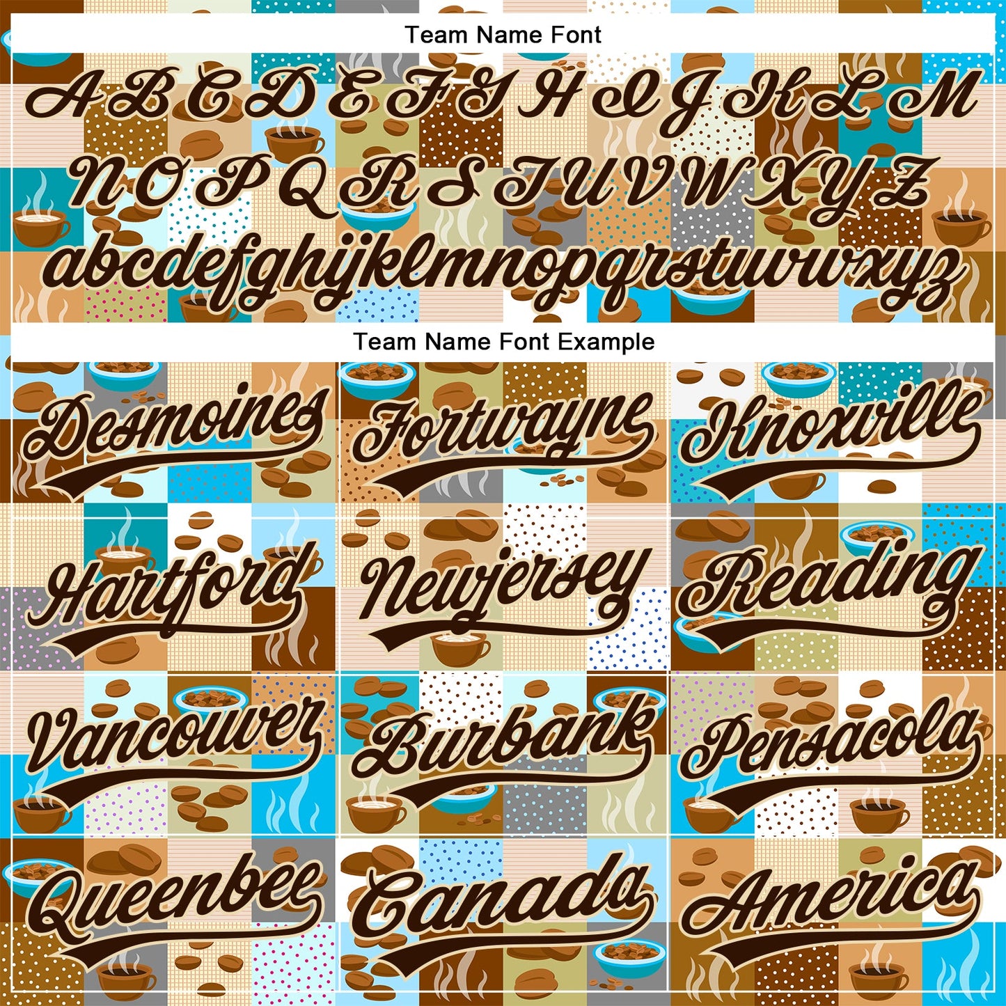 Custom Brown Cream 3D Pattern Design International Coffee Day Authentic Baseball Jersey view 4