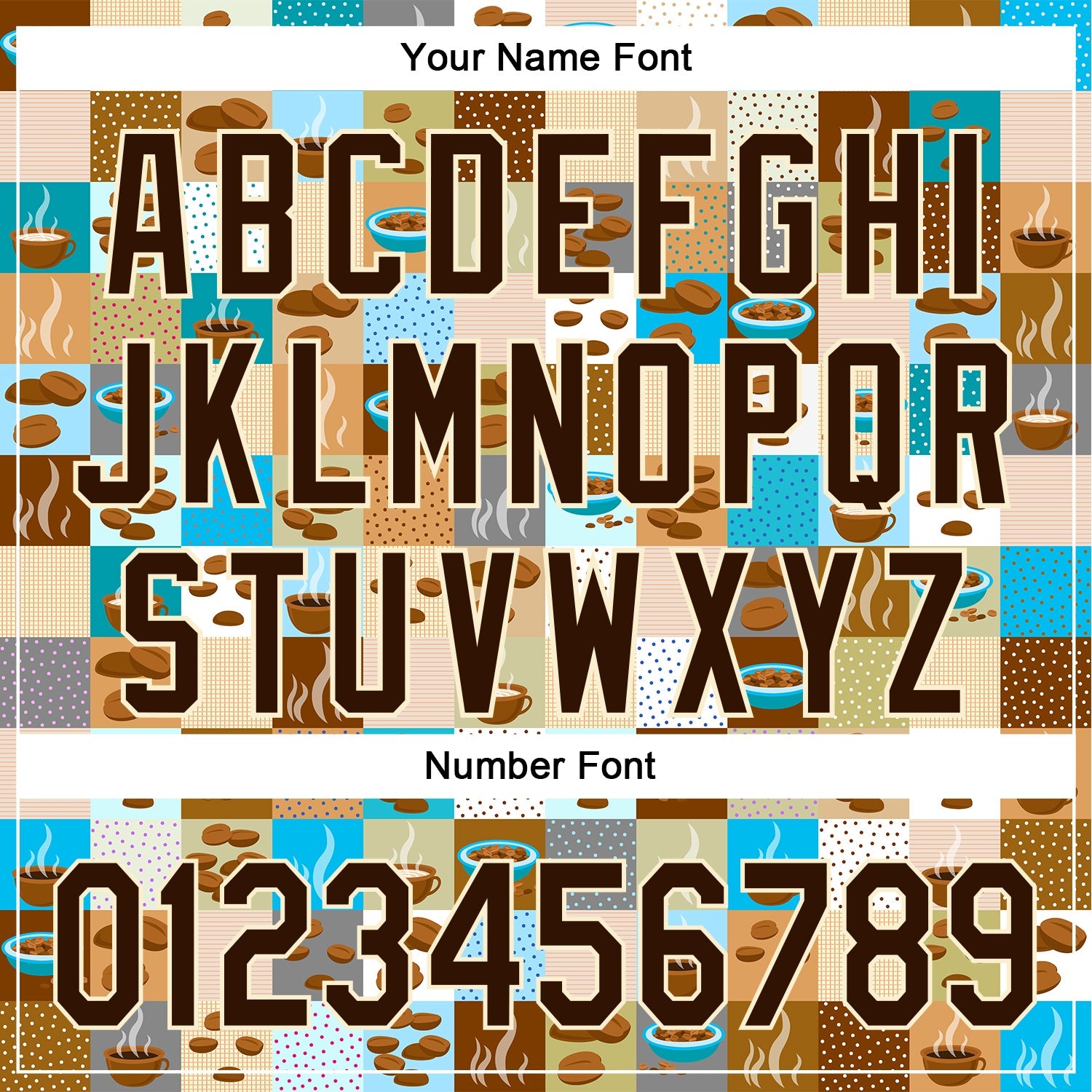 Custom Brown Cream 3D Pattern Design International Coffee Day Authentic Baseball Jersey view 5