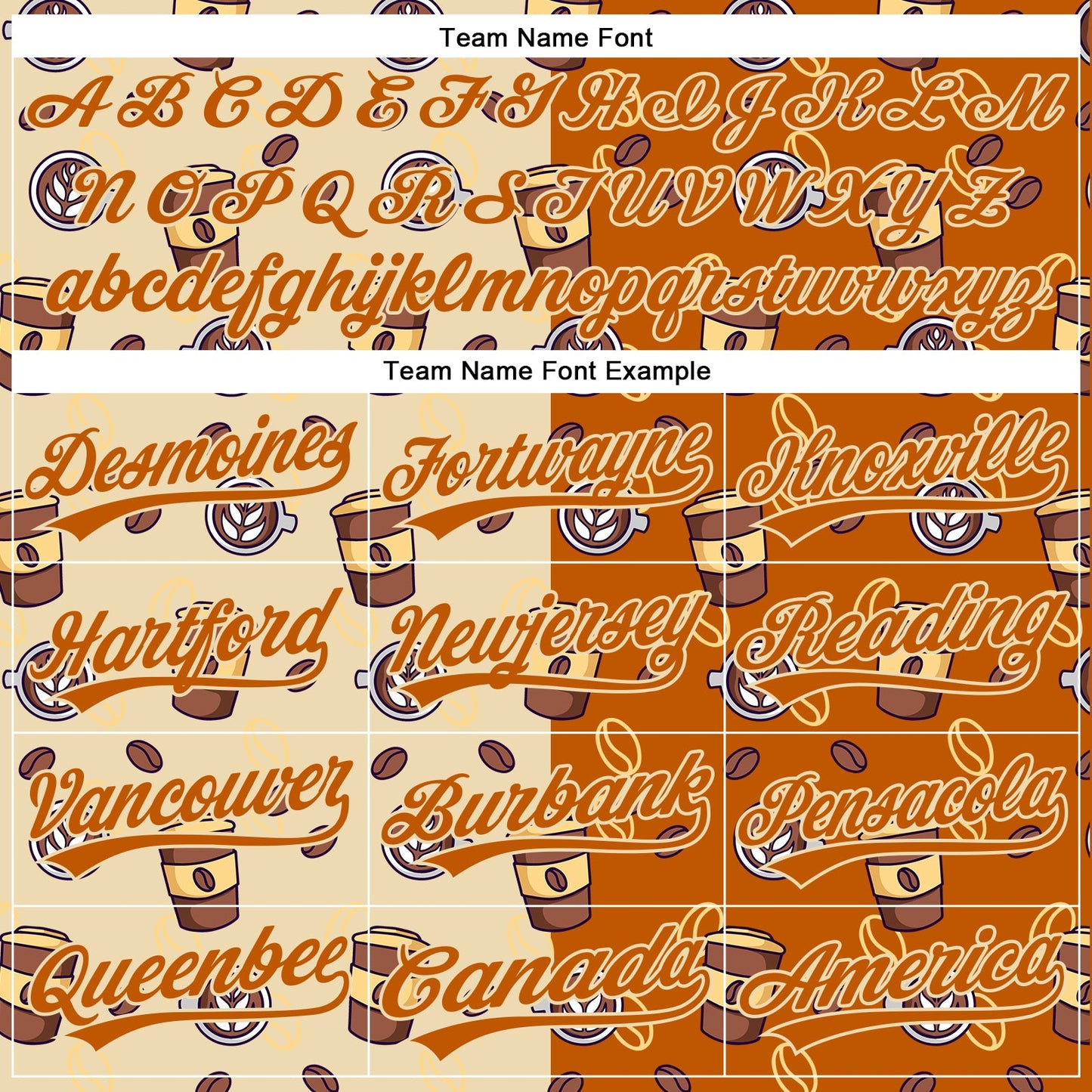 Custom Cream Texas Orange 3D Pattern Design International Coffee Day Authentic Baseball Jersey view 4