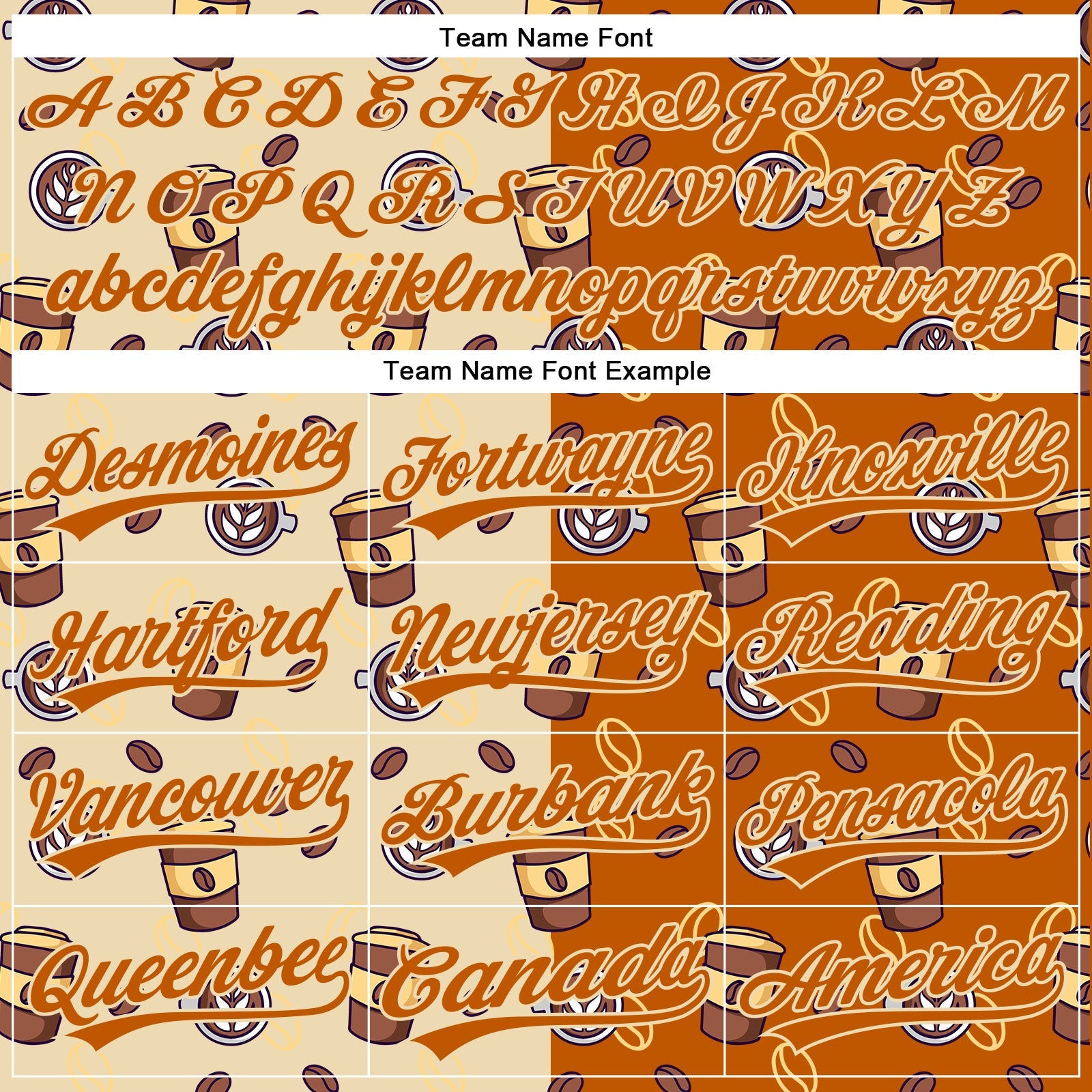 Custom Cream Texas Orange 3D Pattern Design International Coffee Day Authentic Baseball Jersey view 4