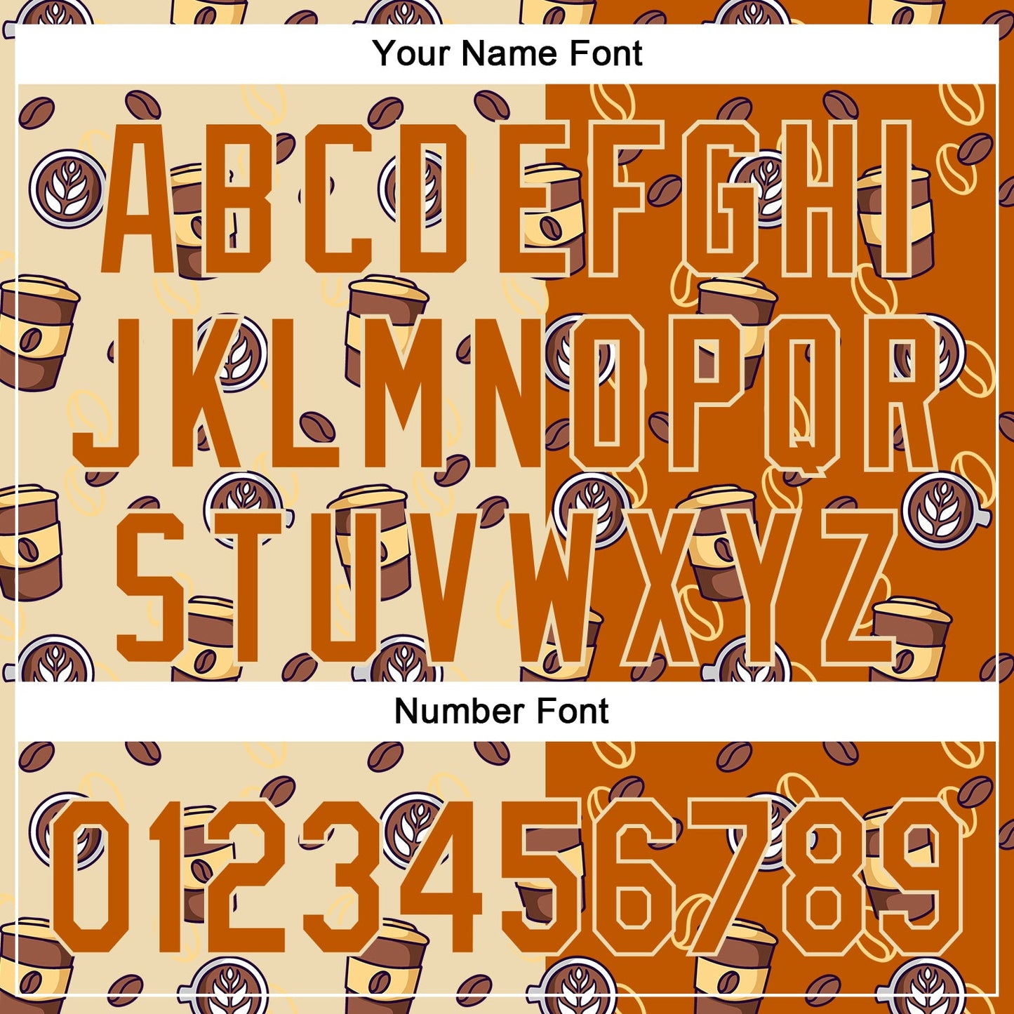 Custom Cream Texas Orange 3D Pattern Design International Coffee Day Authentic Baseball Jersey view 5