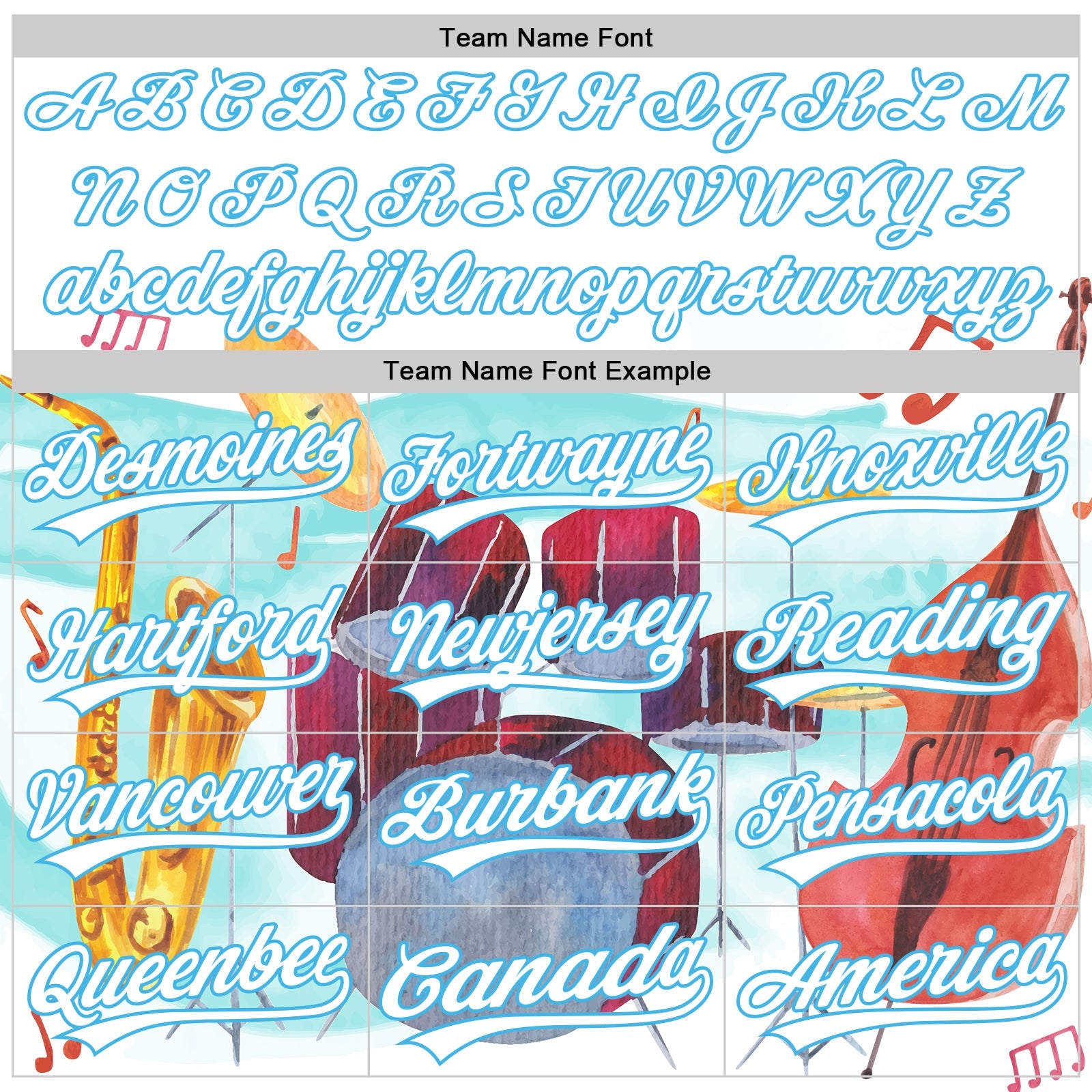 Custom White Sky Blue 3D Pattern Design International Jazz Day Authentic Baseball Jersey view 4