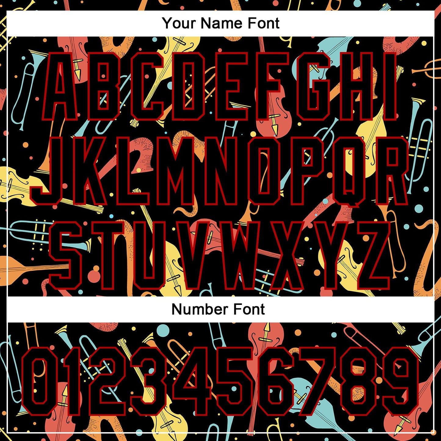 Custom Black Red 3D Pattern Design International Jazz Day Authentic Baseball Jersey view 5