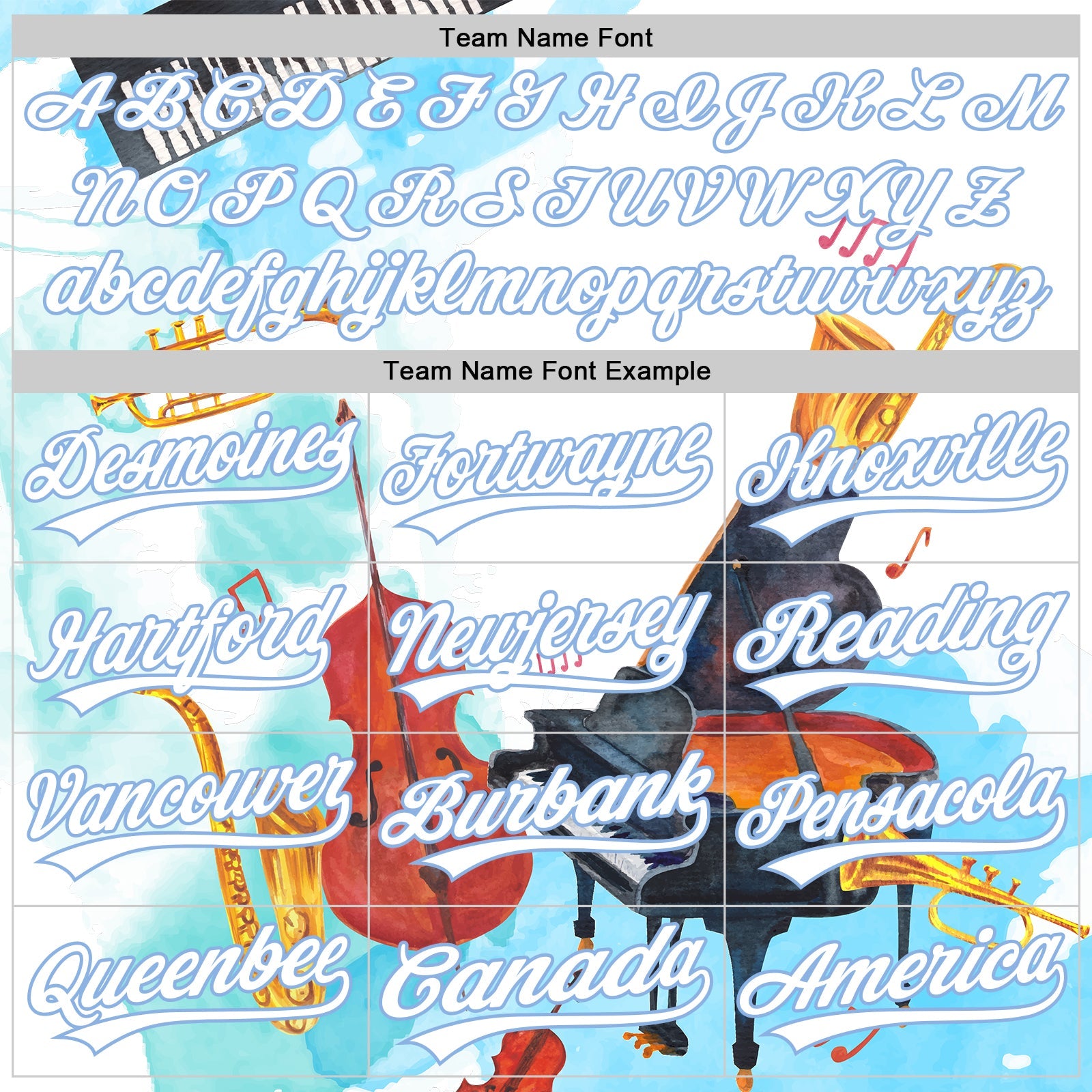 Custom White Light Blue 3D Pattern Design Music Festival Authentic Baseball Jersey view 4