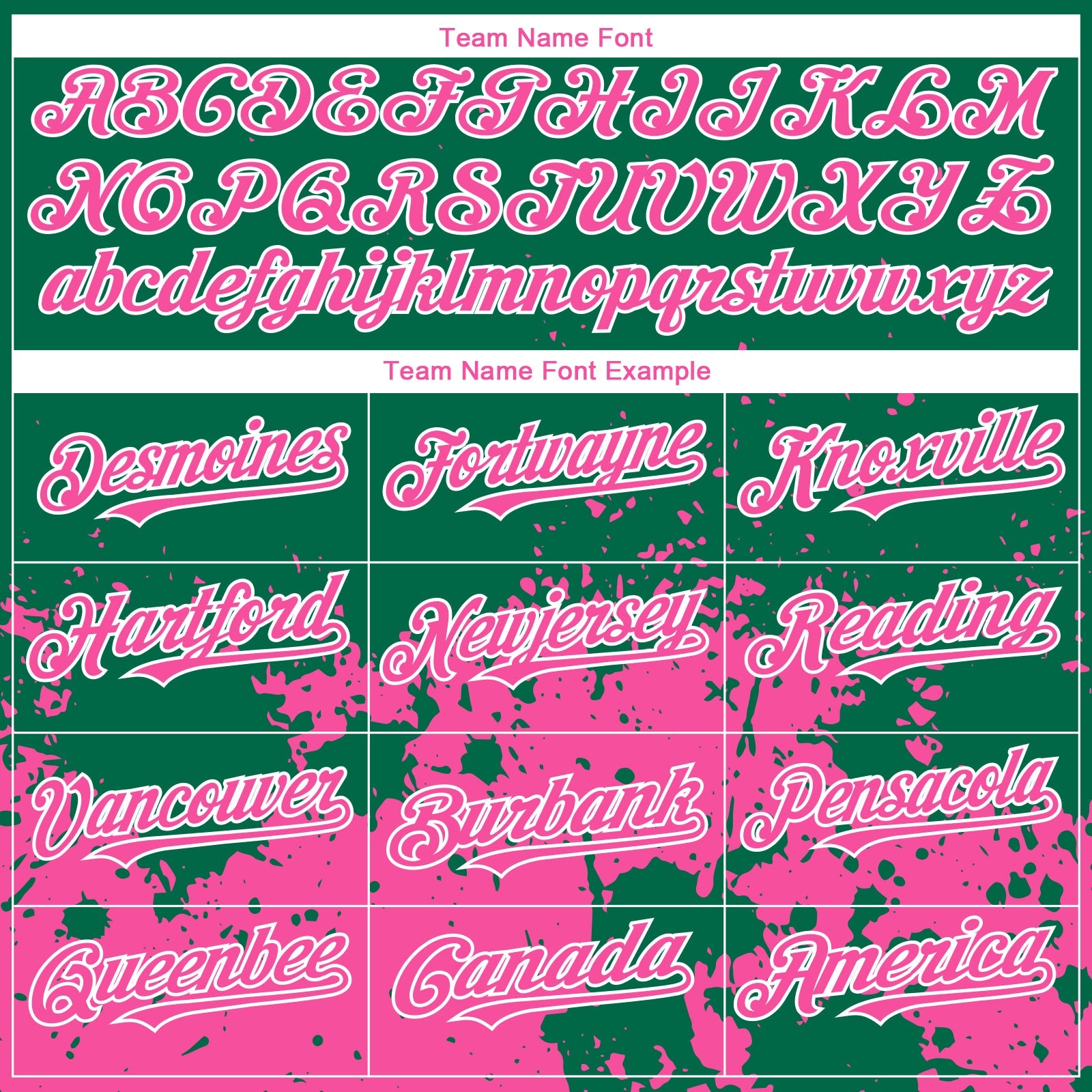 Custom Kelly Green Pink-White 3D Pattern Design Abstract Splash Grunge Art Authentic Baseball Jersey view 4