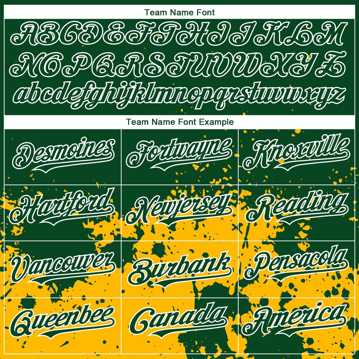 Custom Green Gold-White 3D Pattern Design Abstract Splash Grunge Art Authentic Baseball Jersey view 4