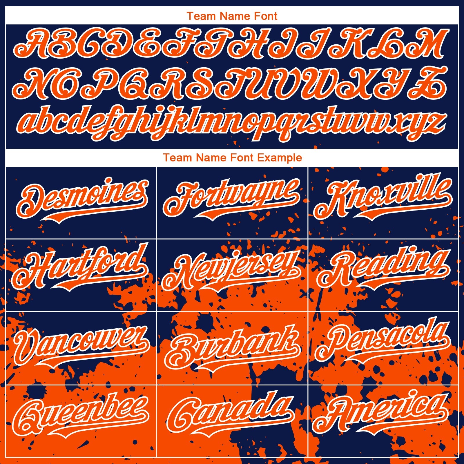 Custom Navy Orange-White 3D Pattern Design Abstract Splash Grunge Art Authentic Baseball Jersey view 4