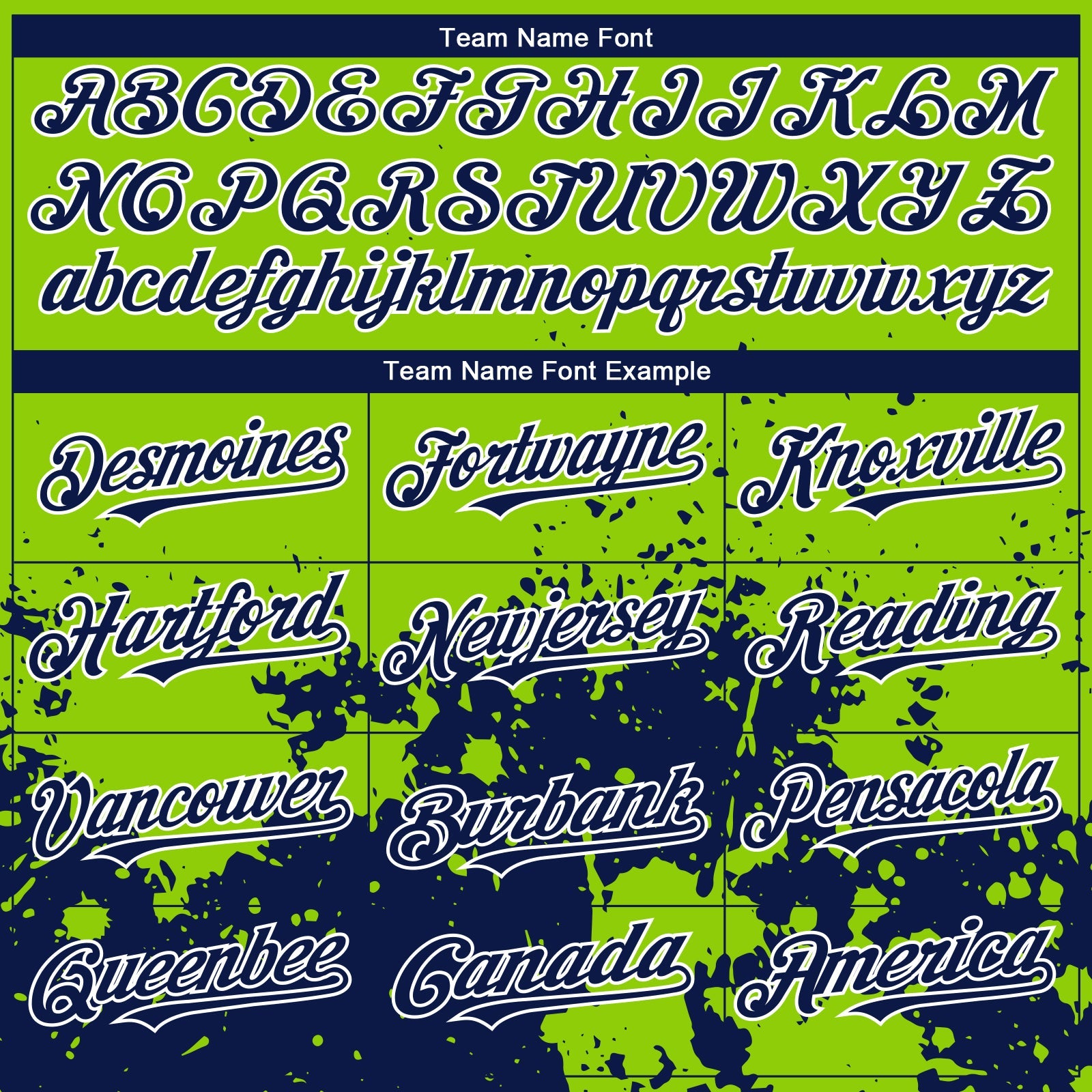Custom Neon Green Navy-White 3D Pattern Design Abstract Splash Grunge Art Authentic Baseball Jersey view 4