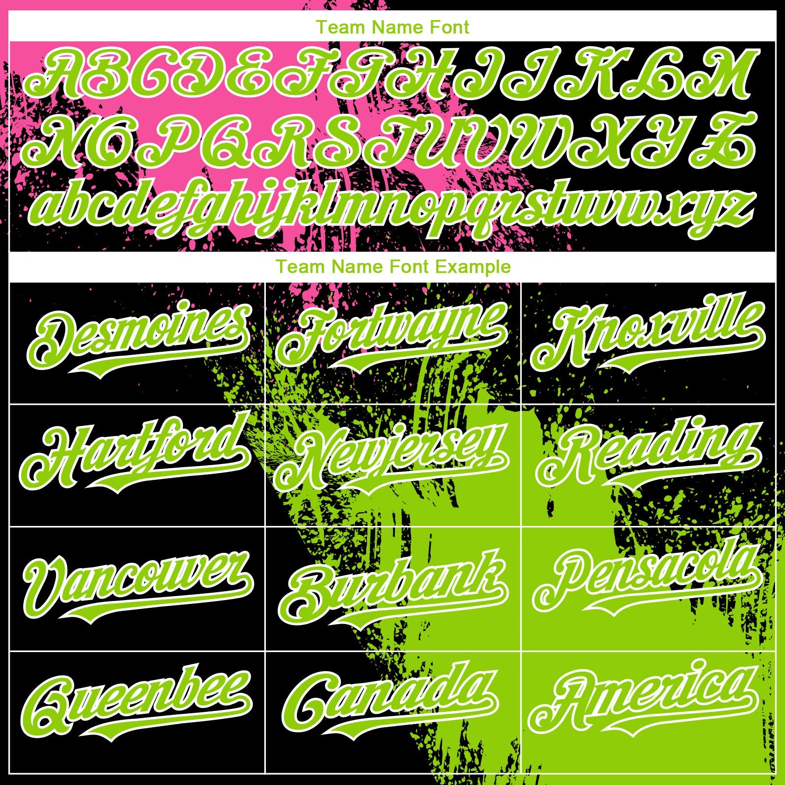 Custom Black Neon Green-Pink 3D Pattern Design Abstract Brush Stroke Authentic Baseball Jersey view 4