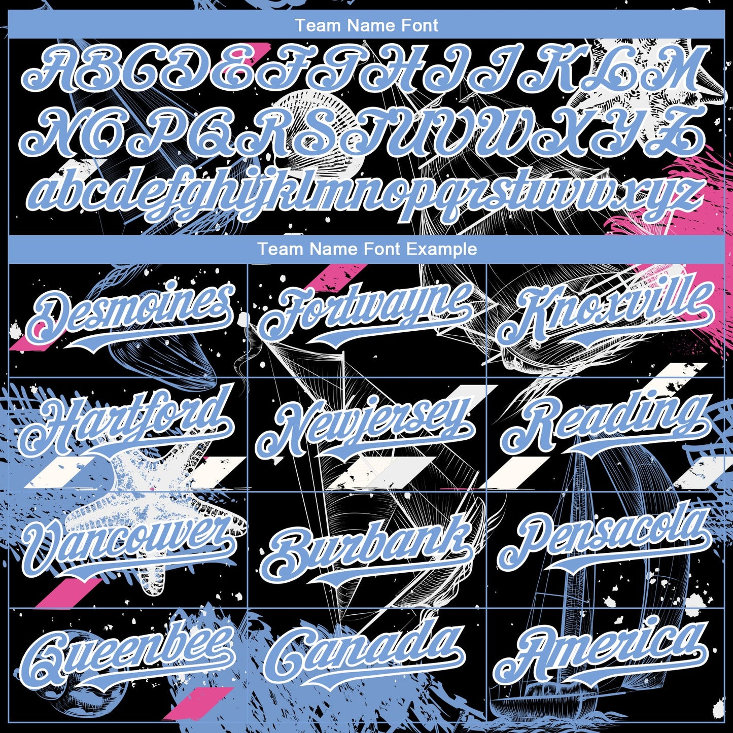 Custom Black Light Blue-White 3D Pattern Design Sailing Boats Authentic Baseball Jersey view 4
