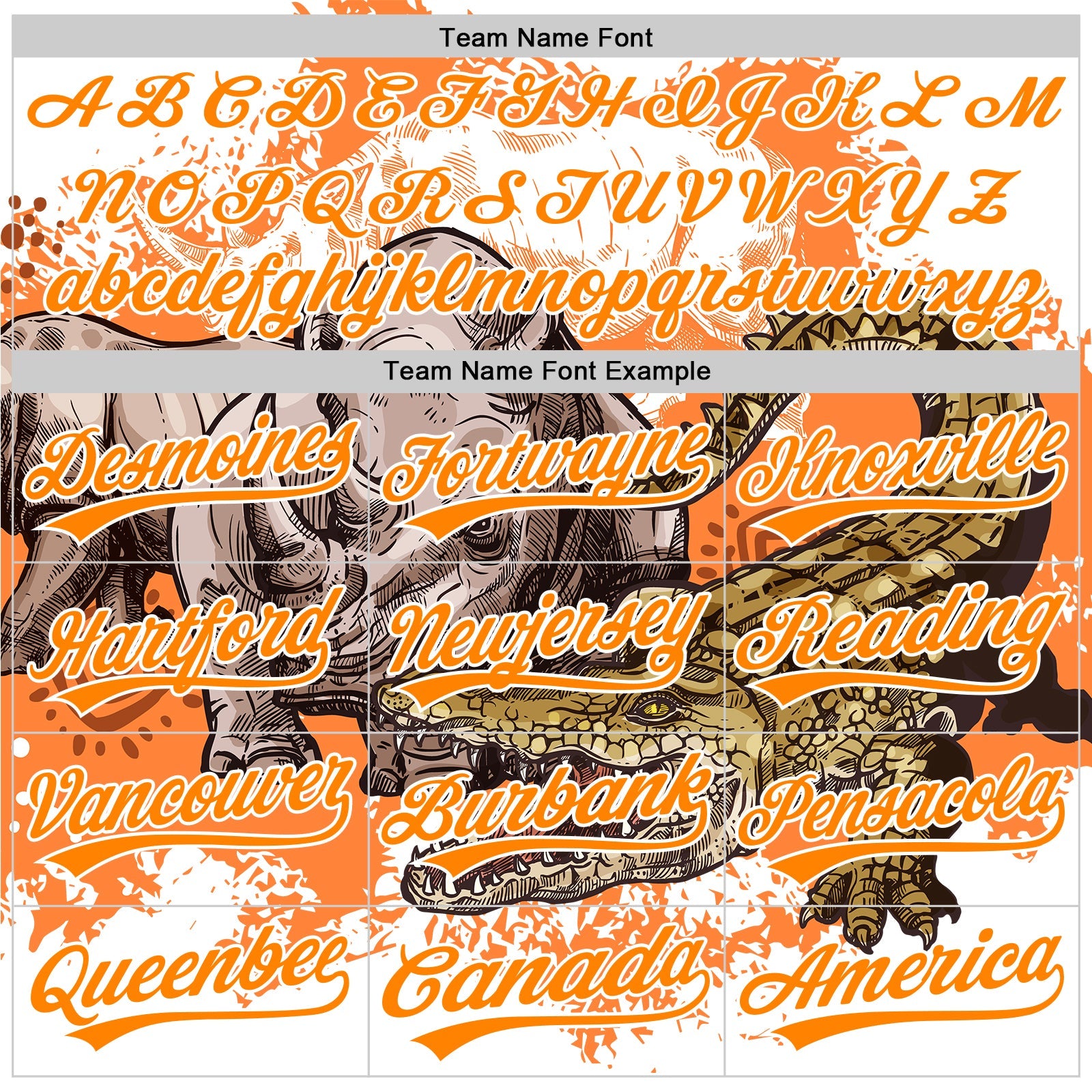 Custom White Bay Orange 3D Pattern Design Crocodile Authentic Baseball Jersey view 4