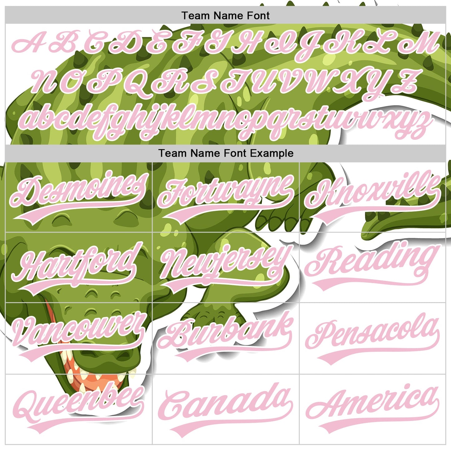 Custom White Medium Pink 3D Pattern Design Cartoon Crocodile Authentic Baseball Jersey view 4