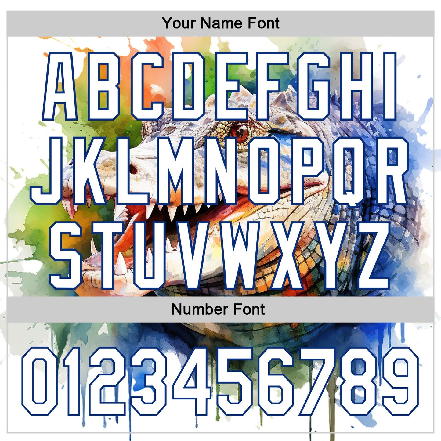 Custom White Royal 3D Pattern Design Crocodile Authentic Baseball Jersey view 5