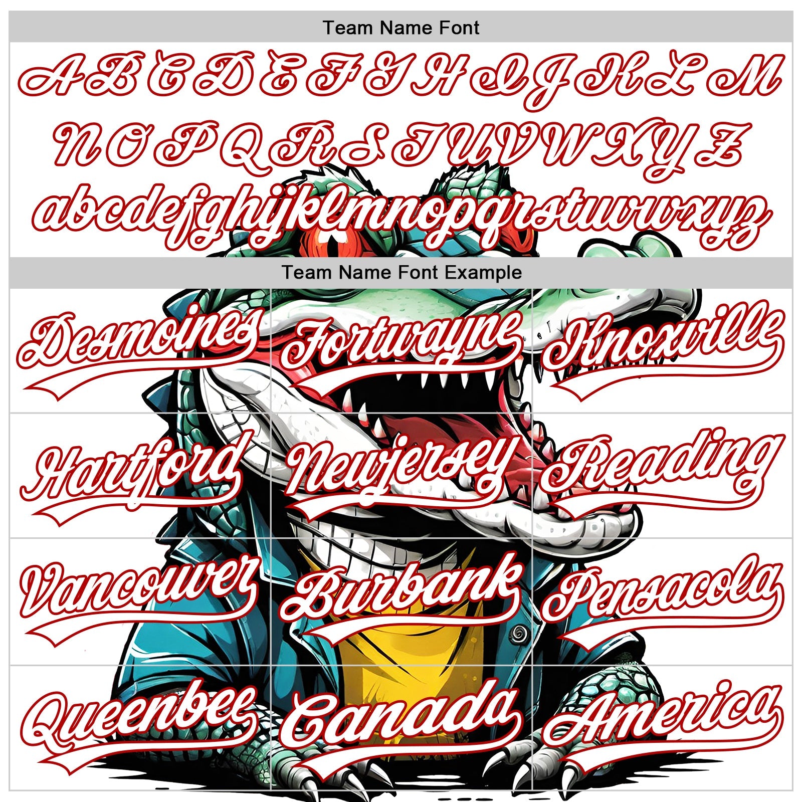 Custom White Red 3D Pattern Design Cartoon Crocodile Authentic Baseball Jersey view 4