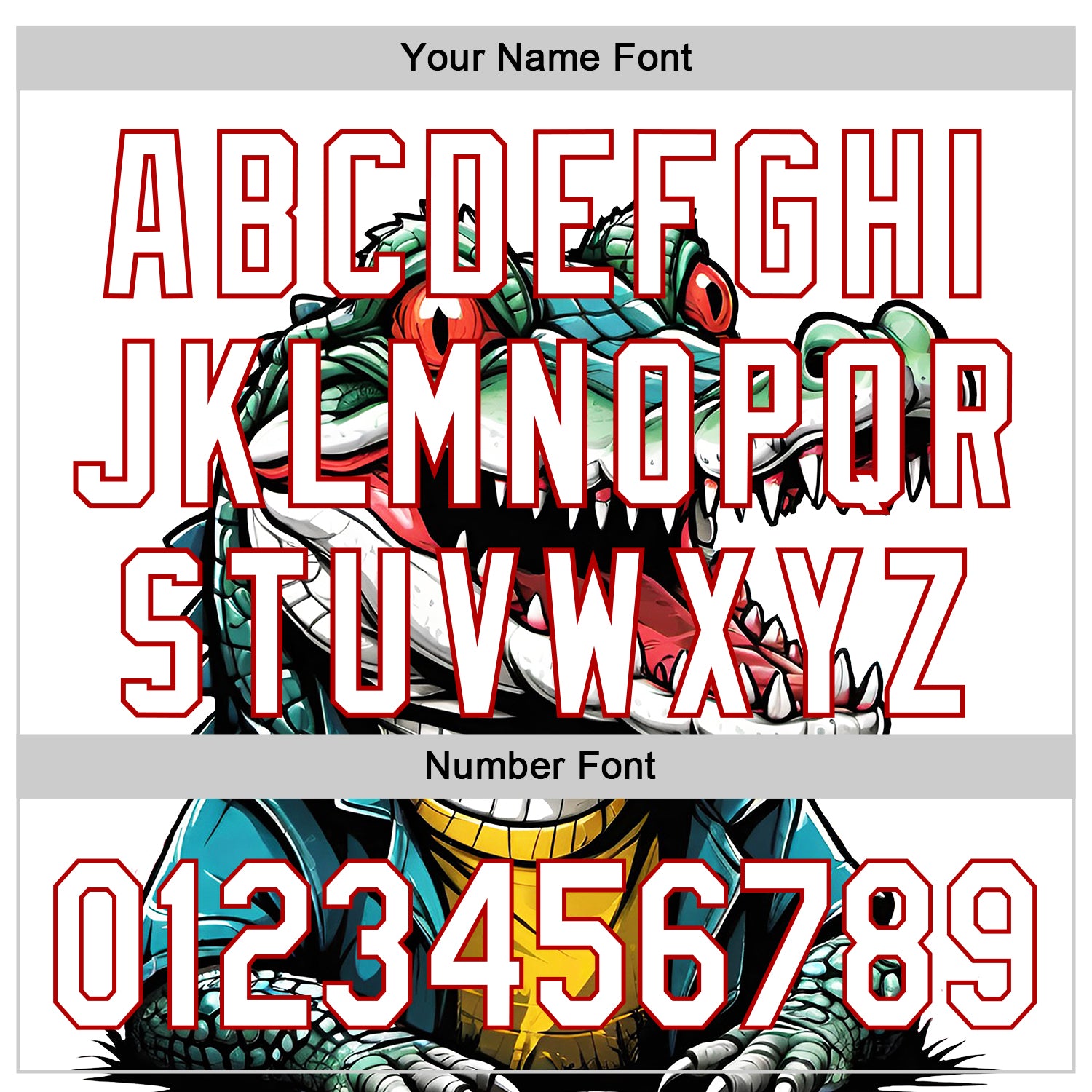 Custom White Red 3D Pattern Design Cartoon Crocodile Authentic Baseball Jersey view 5