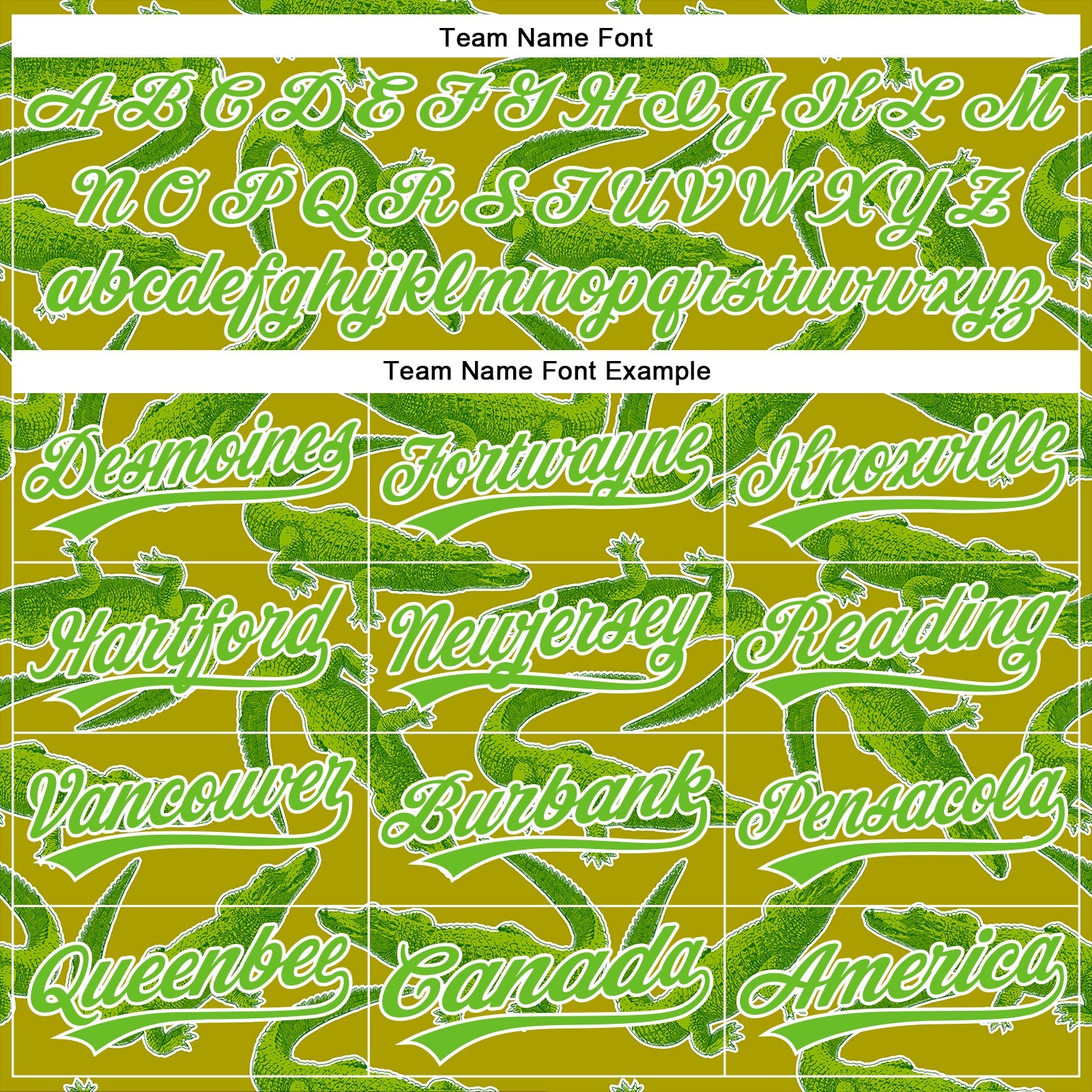 Custom Olive Aurora Green-White 3D Pattern Design Crocodile Authentic Baseball Jersey view 4