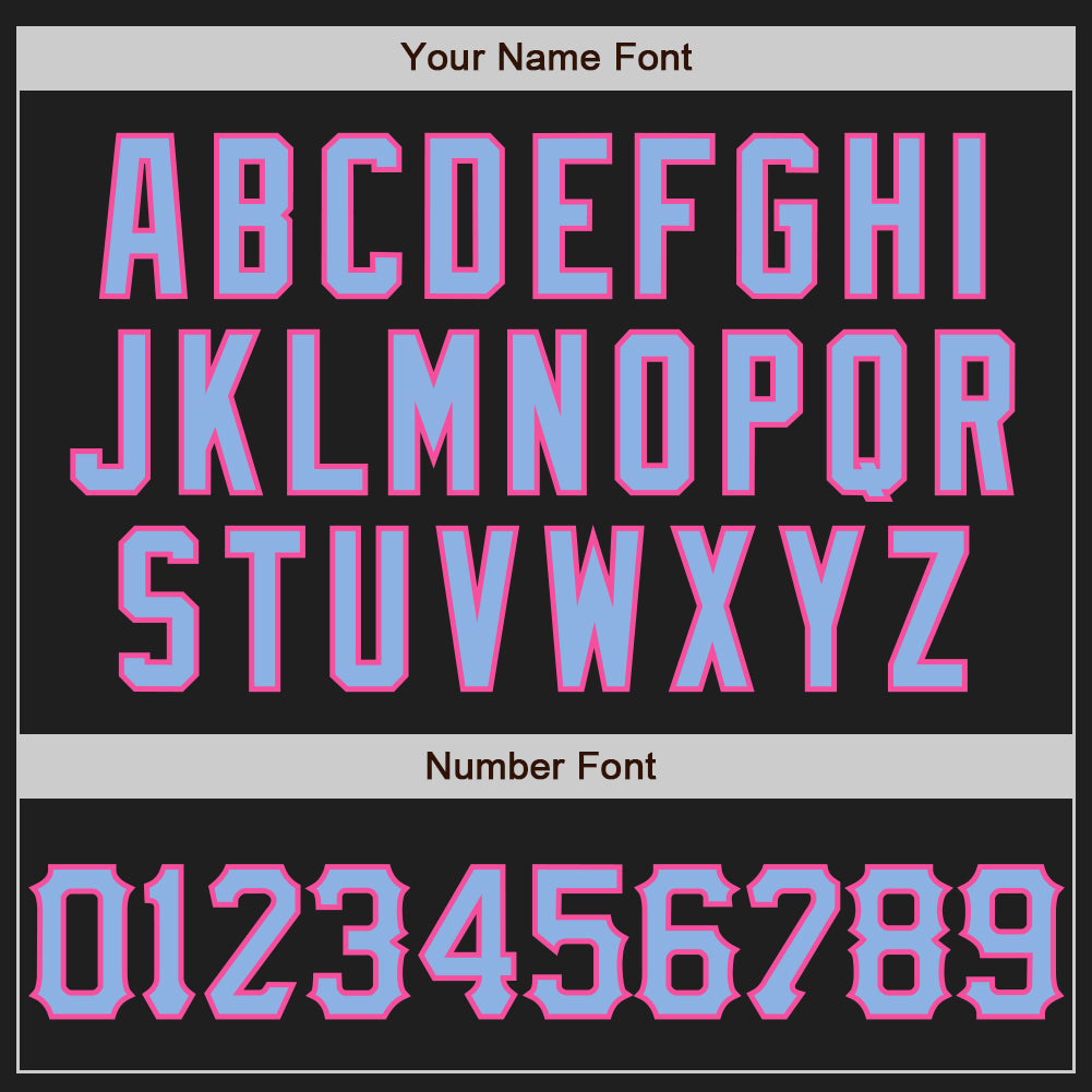 Custom Black Light Blue-Pink 3D Pattern Design Abstract Network Authentic Baseball Jersey view 5