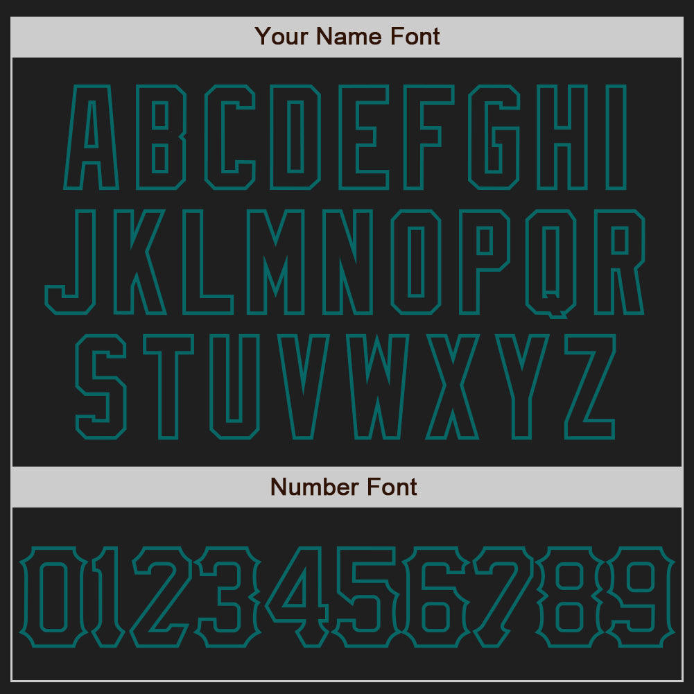 Custom Black Teal 3D Pattern Design Abstract Network Authentic Baseball Jersey view 5