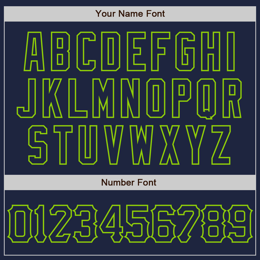 Custom Navy Neon Green 3D Pattern Design Abstract Network Authentic Baseball Jersey view 5