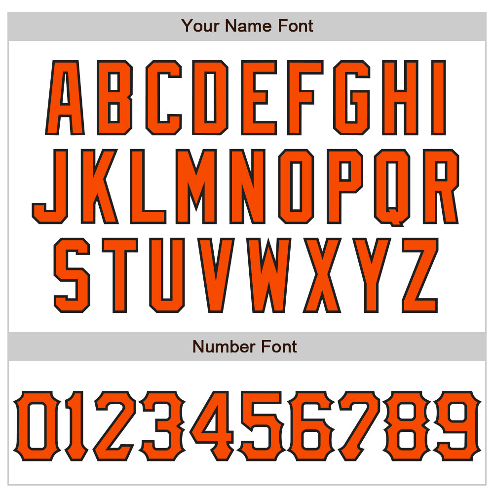 Custom White Orange-Black 3D Pattern Design Curve Lines Authentic Baseball Jersey view 5