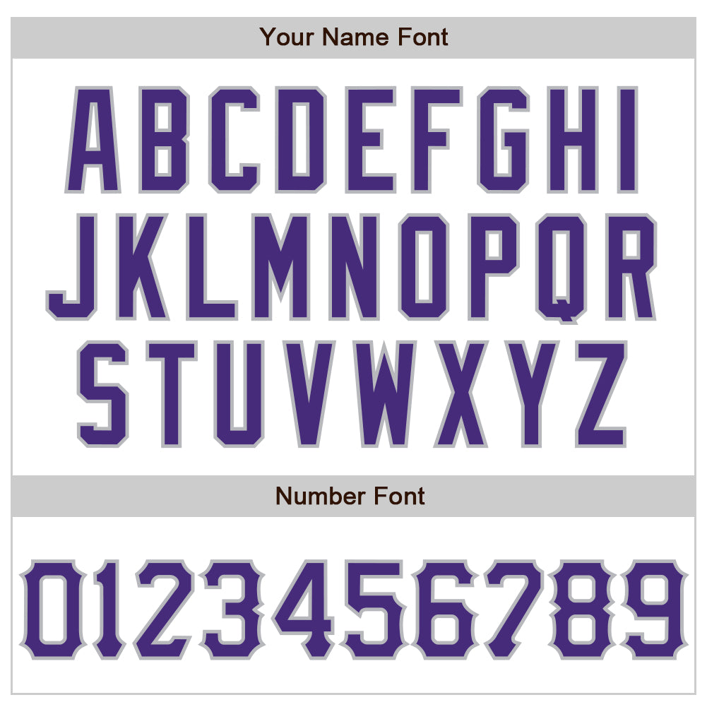 Custom White Purple-Gray 3D Pattern Design Curve Lines Authentic Baseball Jersey view 5