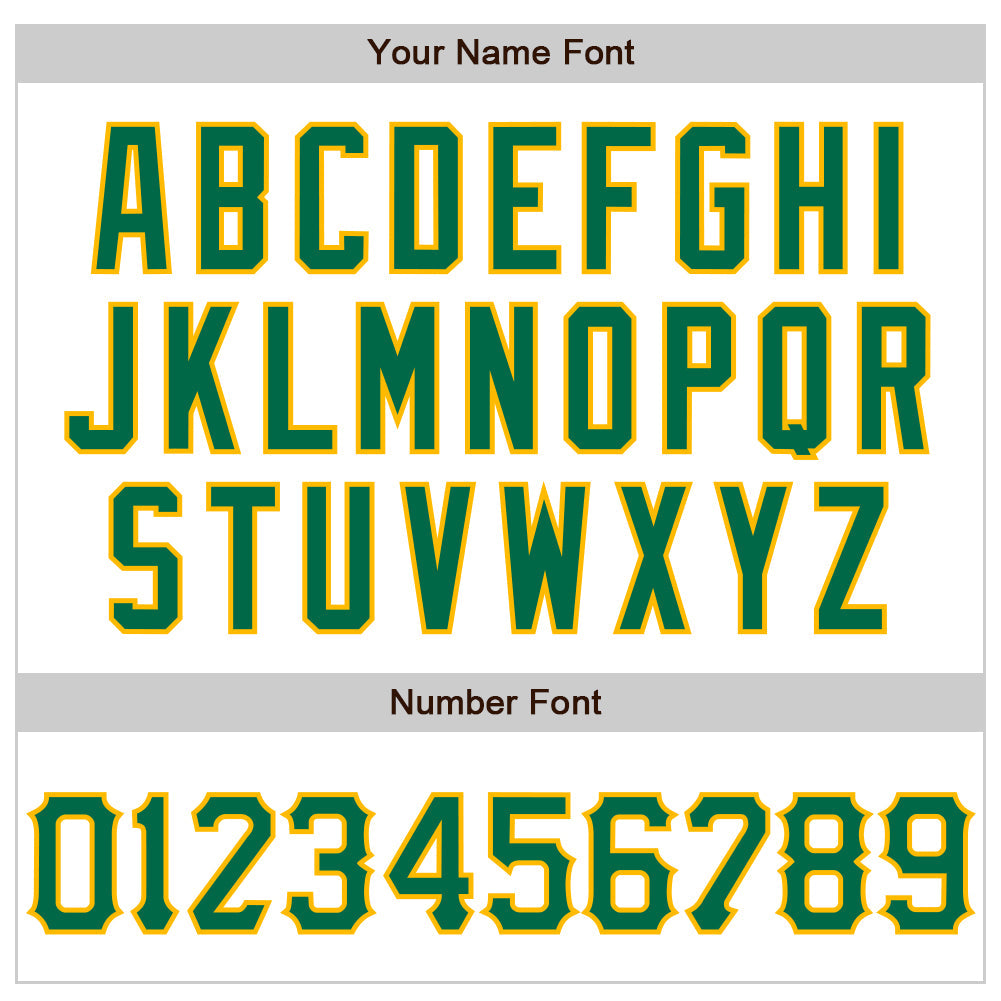 Custom White Kelly Green-Gold 3D Pattern Design Curve Lines Authentic Baseball Jersey view 5