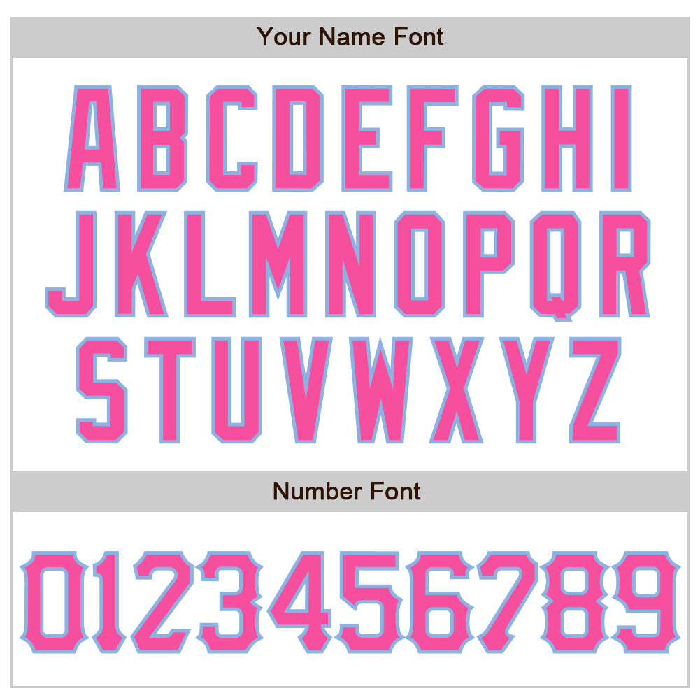 Custom White Pink-Light Blue 3D Pattern Design Curve Lines Authentic Baseball Jersey view 5