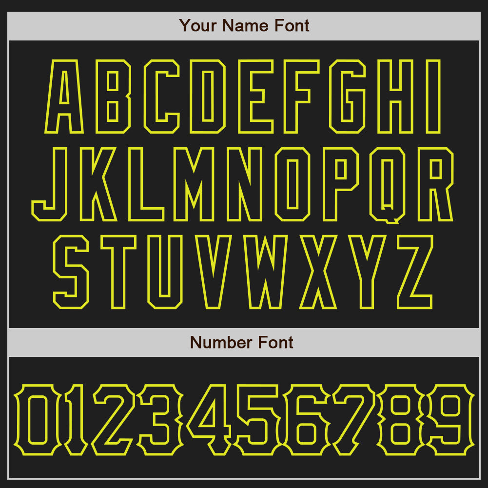Custom Black Neon Yellow 3D Pattern Design Curve Lines Authentic Baseball Jersey view 5