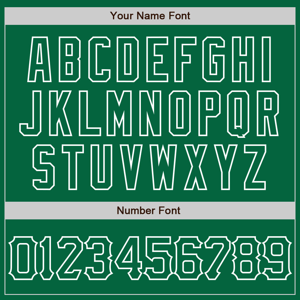 Custom Kelly Green White 3D Pattern Design Curve Lines Authentic Baseball Jersey view 5