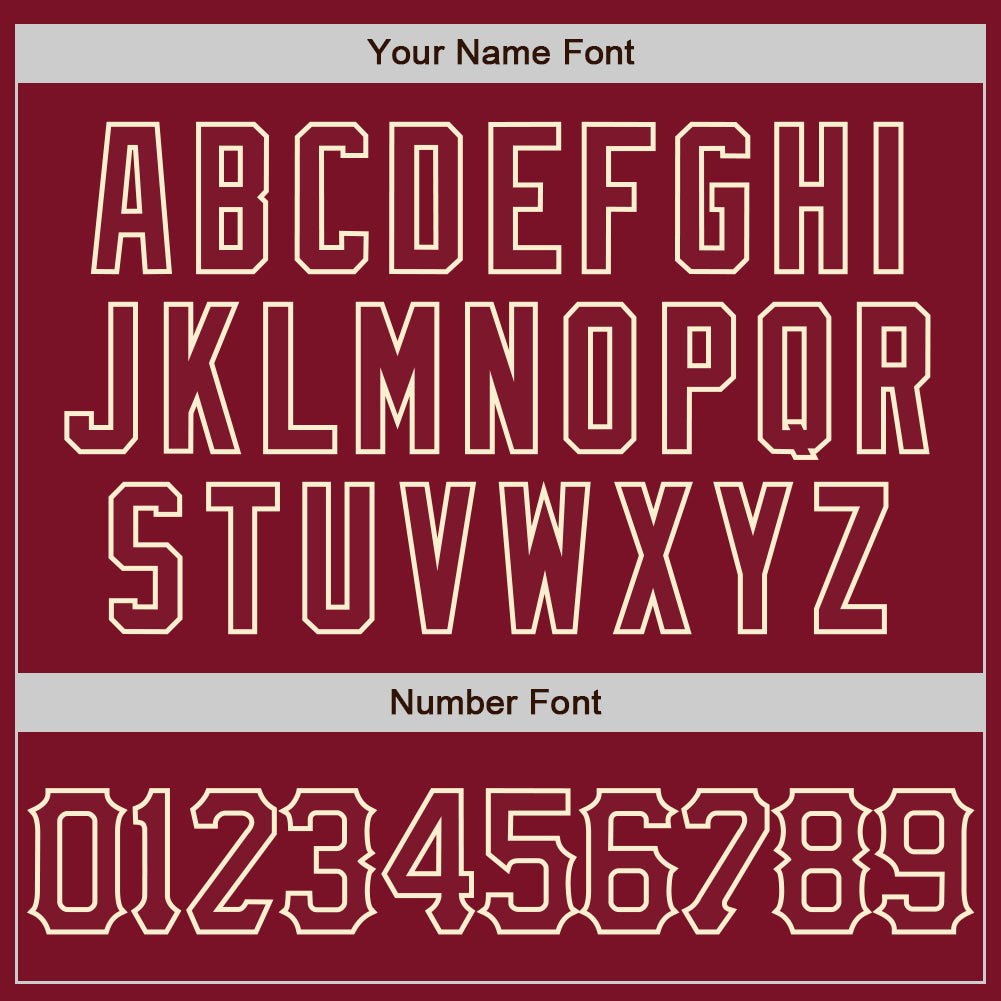 Custom Crimson Cream 3D Pattern Design Curve Lines Authentic Baseball Jersey view 5