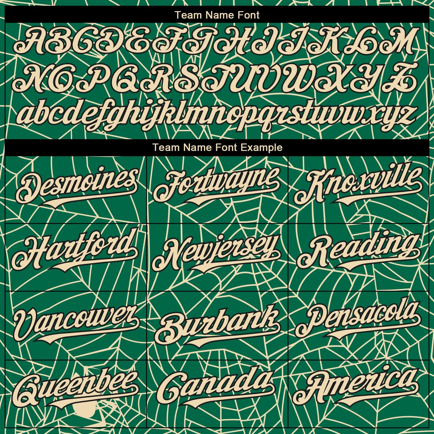 Custom Kelly Green Cream-Black 3D Pattern Design Spider Web Authentic Baseball Jersey view 4