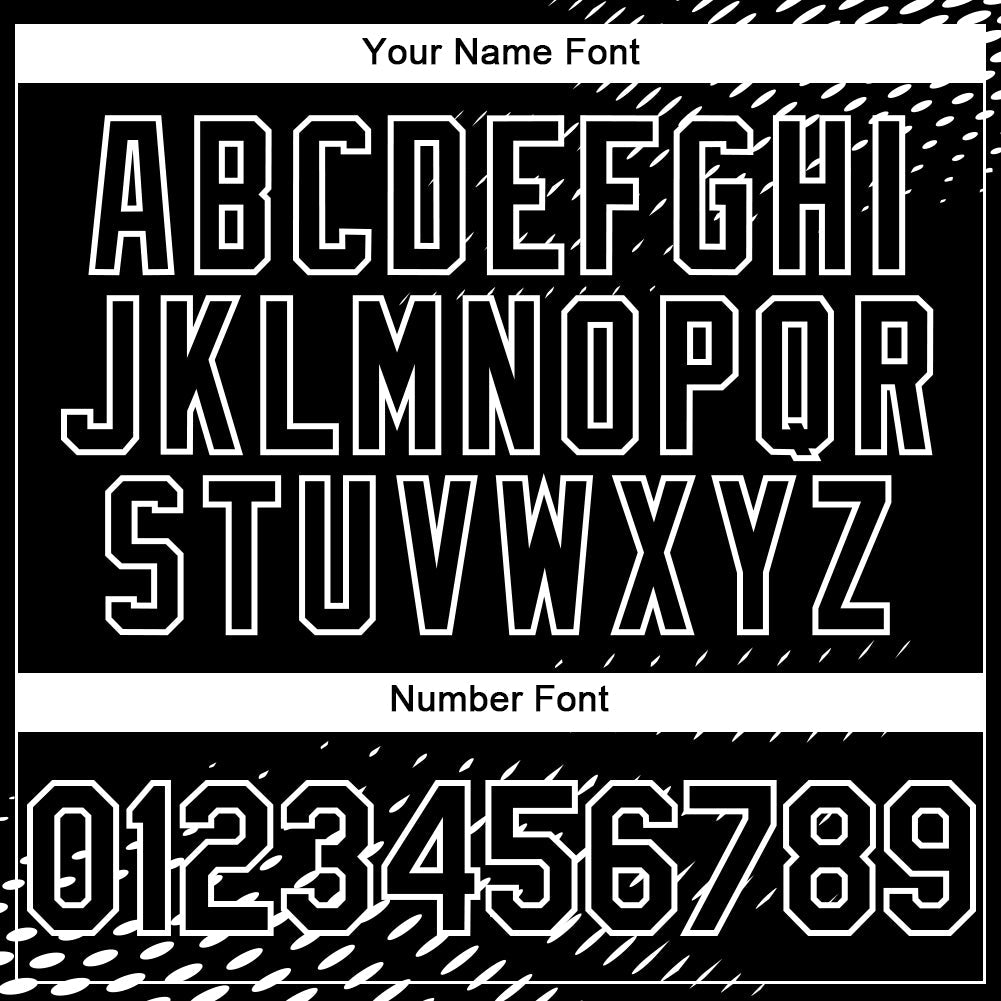 Custom Black White 3D Pattern Design Halftone Authentic Baseball Jersey view 5
