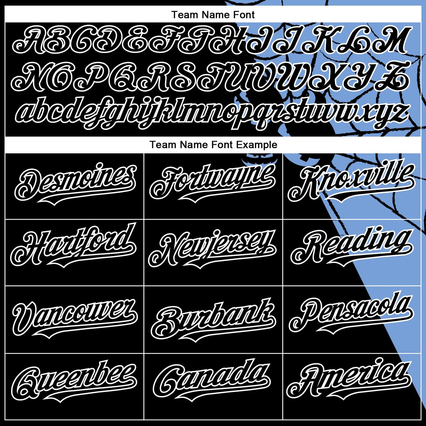 Custom Black Light Blue-White 3D Pattern Design Spider Web Authentic Baseball Jersey view 4
