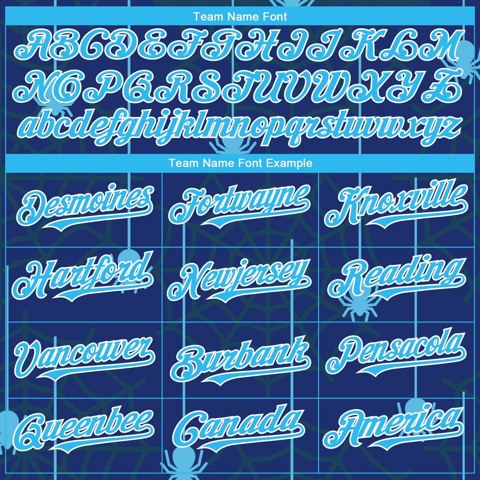 Custom Royal Sky Blue-White 3D Pattern Design Spider Web Authentic Baseball Jersey view 4